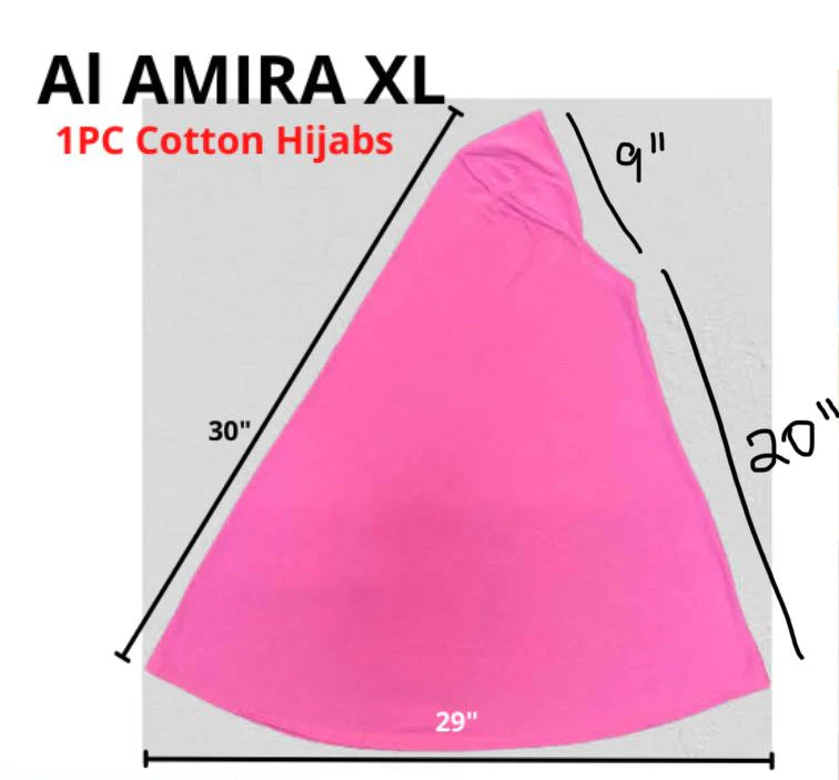 100% Cotton XL Amira Hijab - Light Green - Image 3