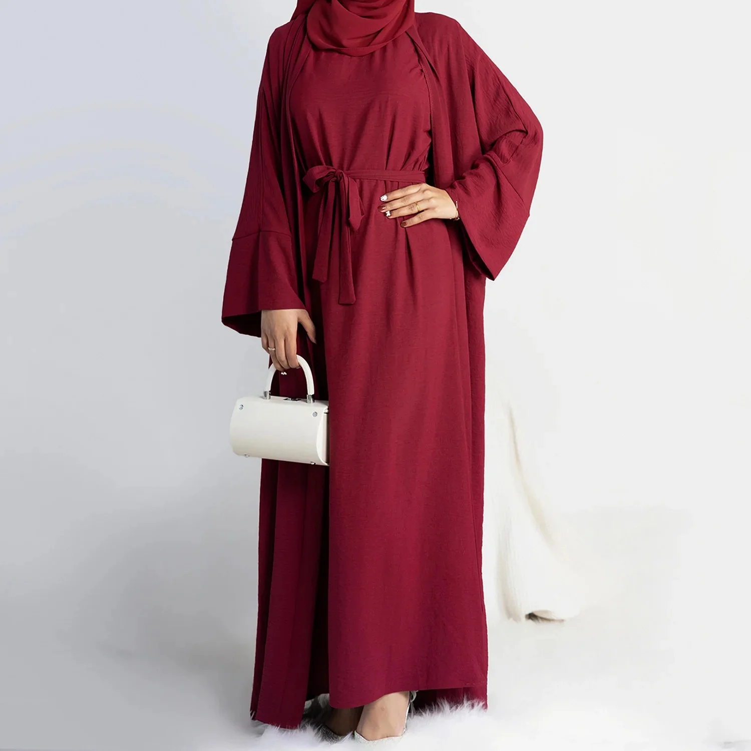 2 Piece Crinkle Abaya Set (Buy 1, Get 1 $10 OFF) - Image 11