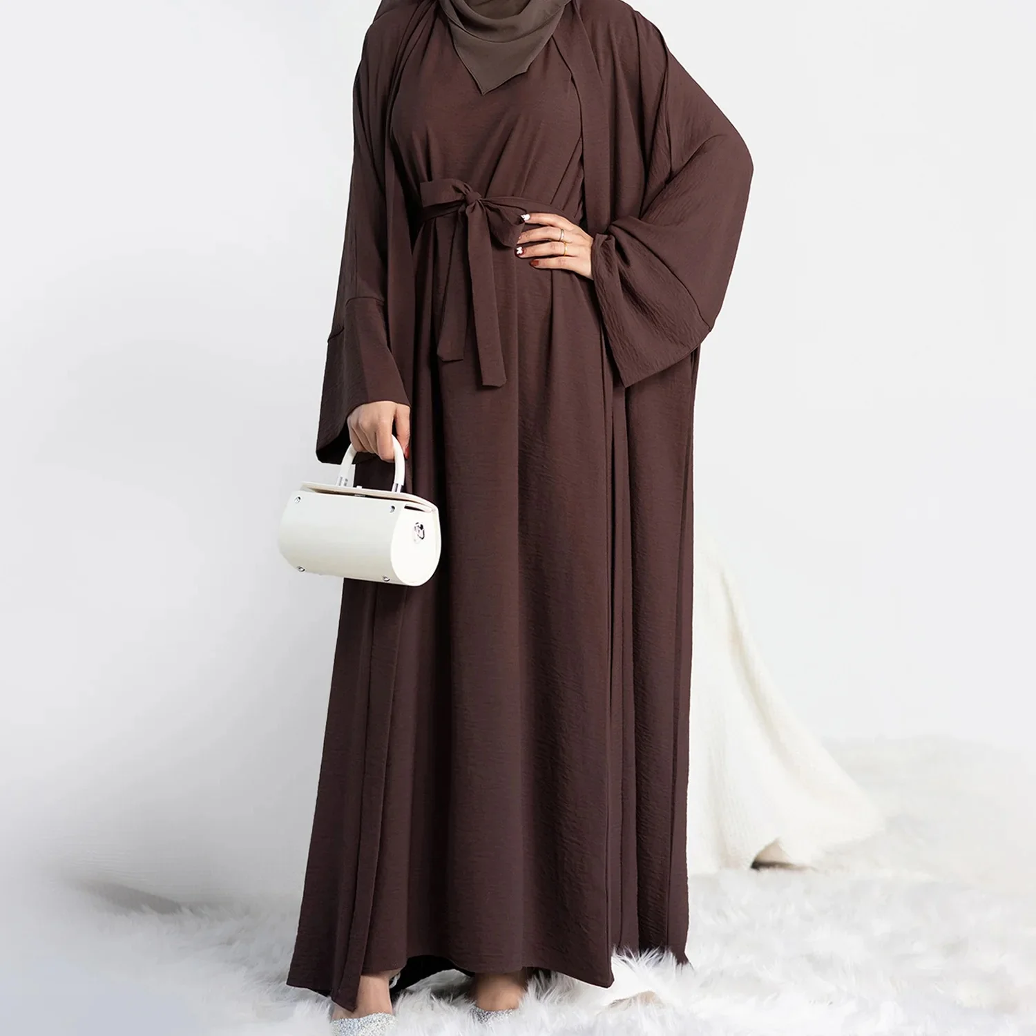 2 Piece Crinkle Abaya Set (Buy 1, Get 1 $10 OFF) - Image 12
