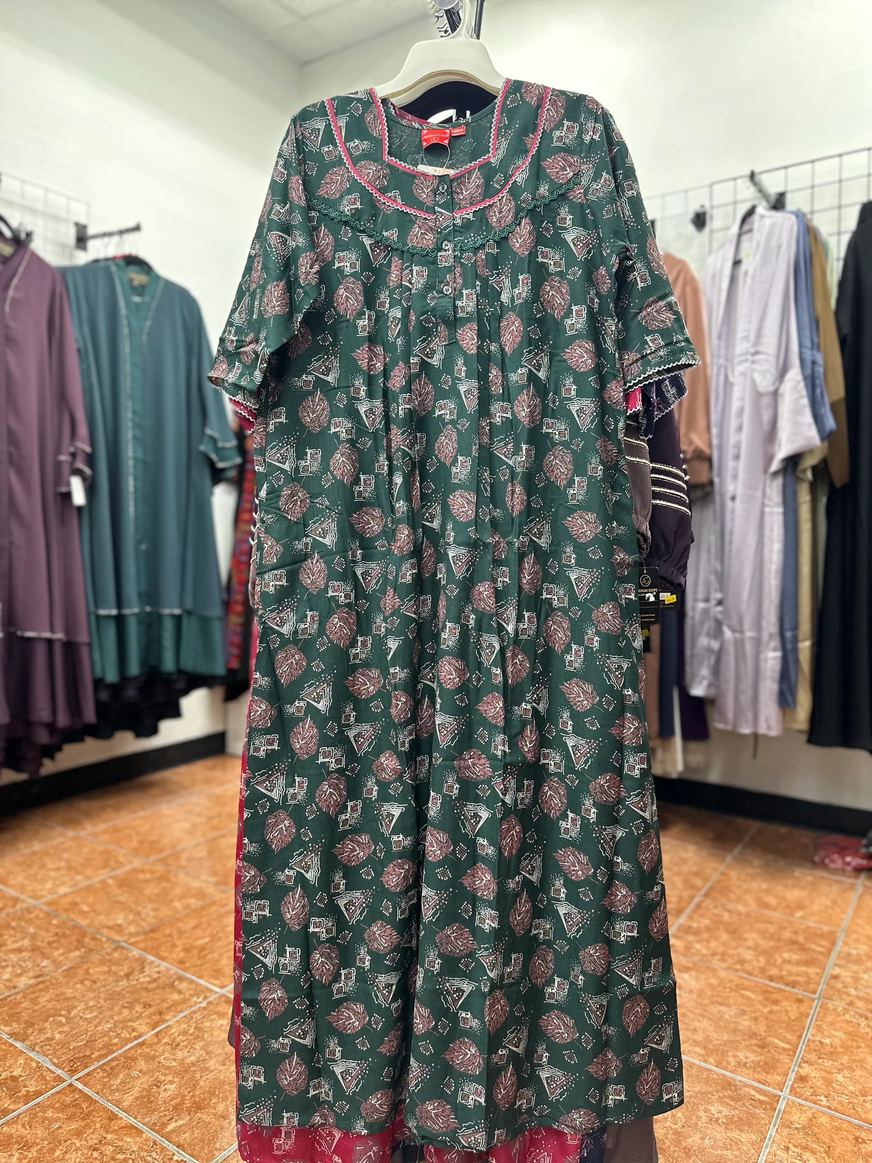 3/4 Sleeve Alpine Maxi Nightgowns - Image 2
