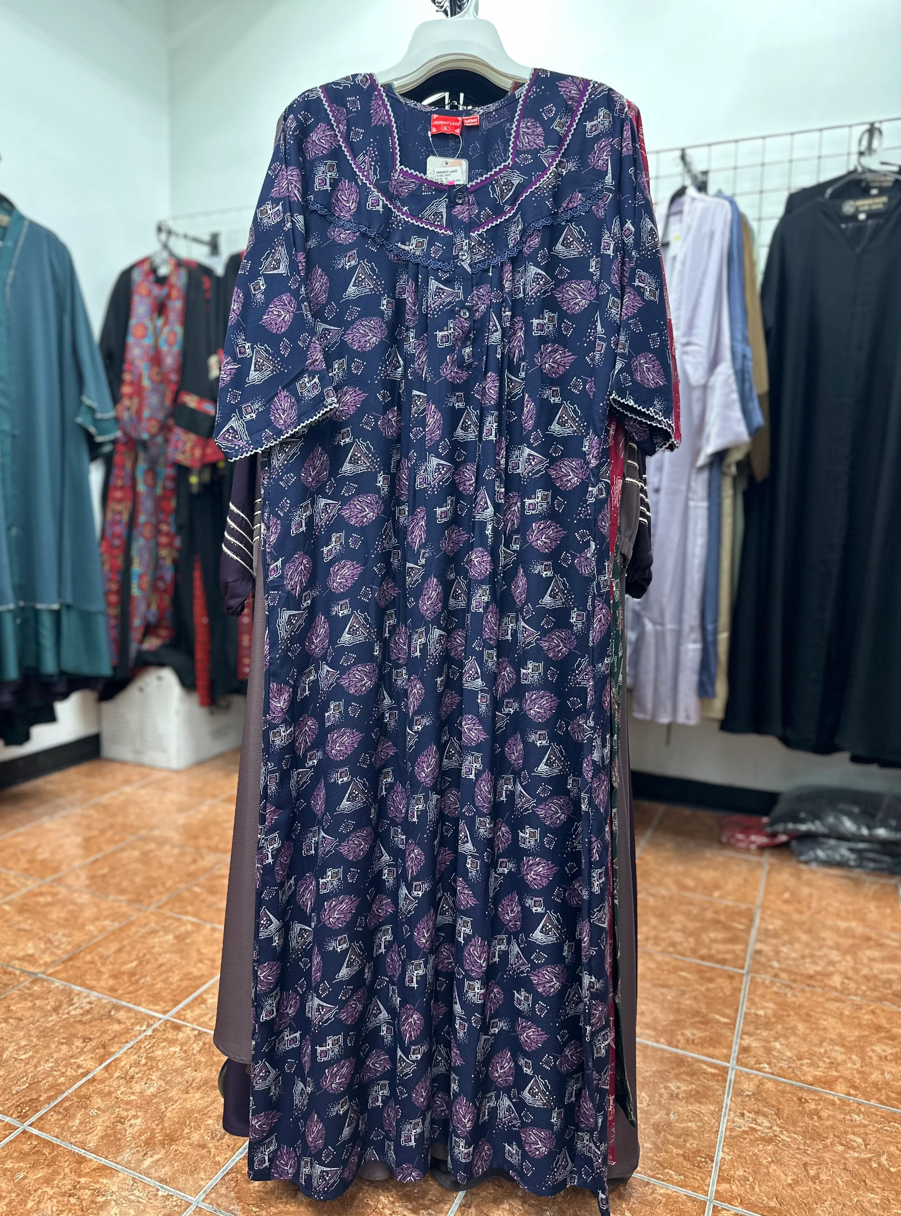 3/4 Sleeve Alpine Maxi Nightgowns - Image 4