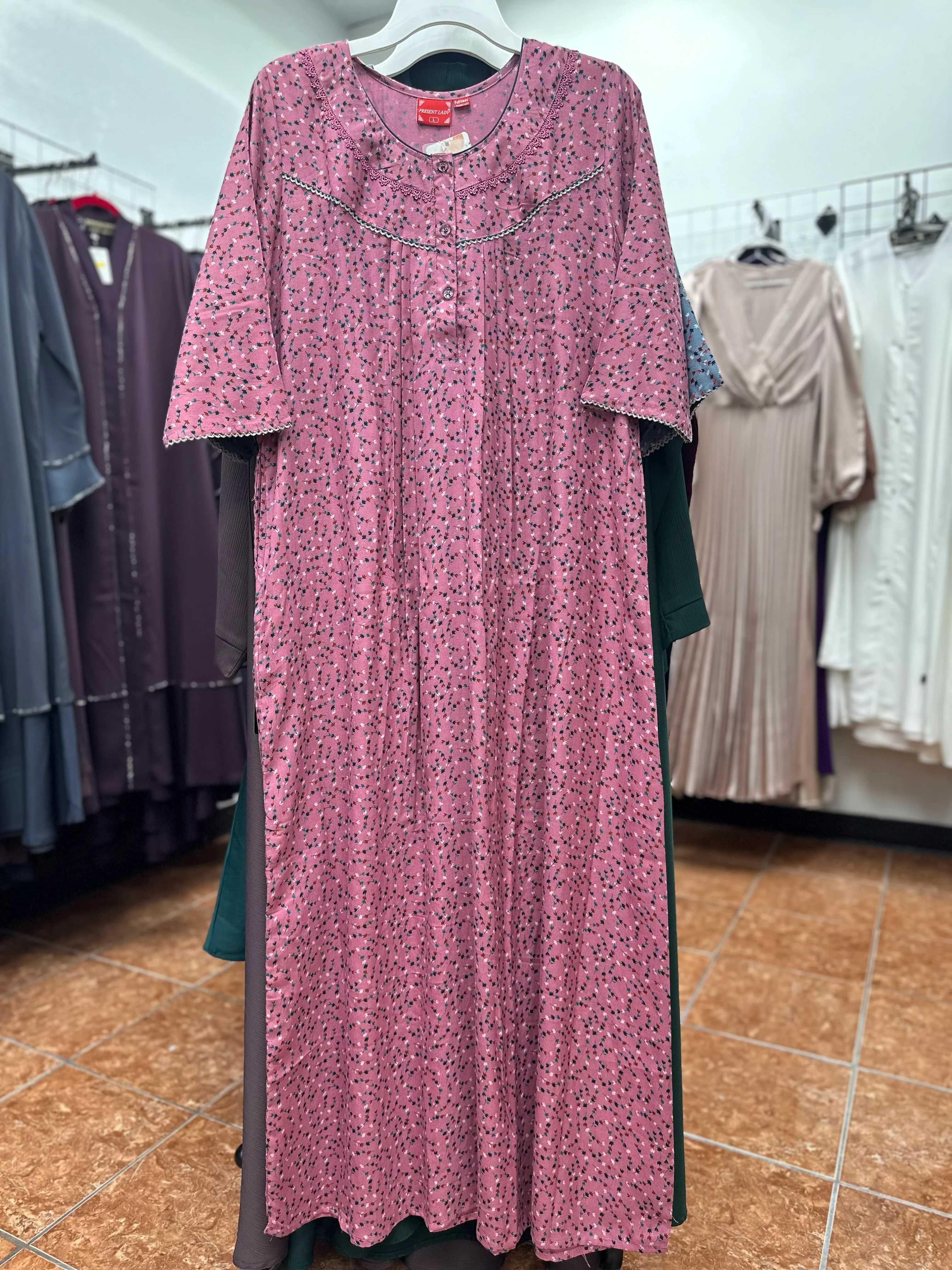 3/4 Sleeve Alpine Maxi Nightgown - Image 3