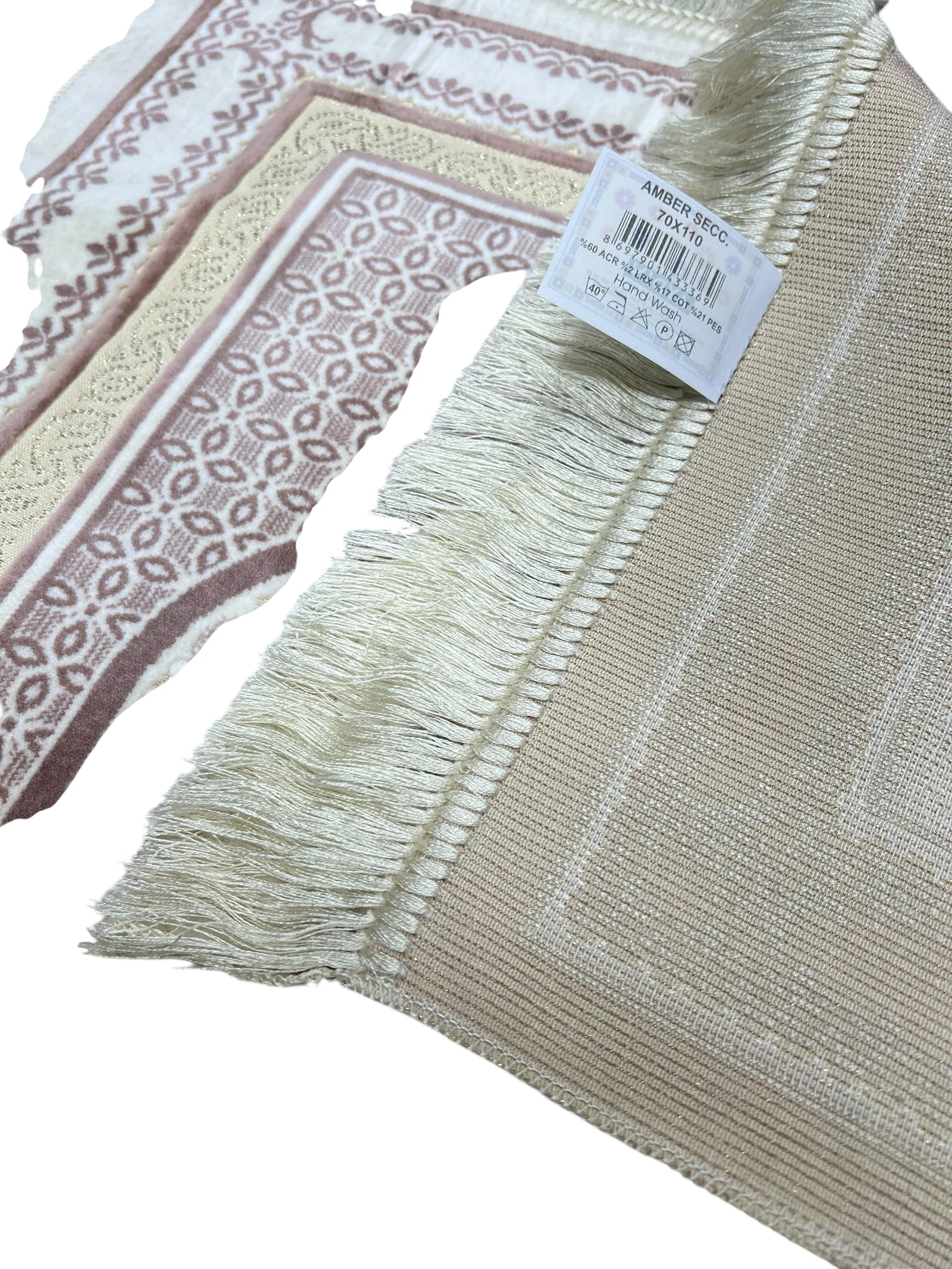 Luxury Pink Islamic Prayer Rug | Soft Velvet Janamaz - Image 3