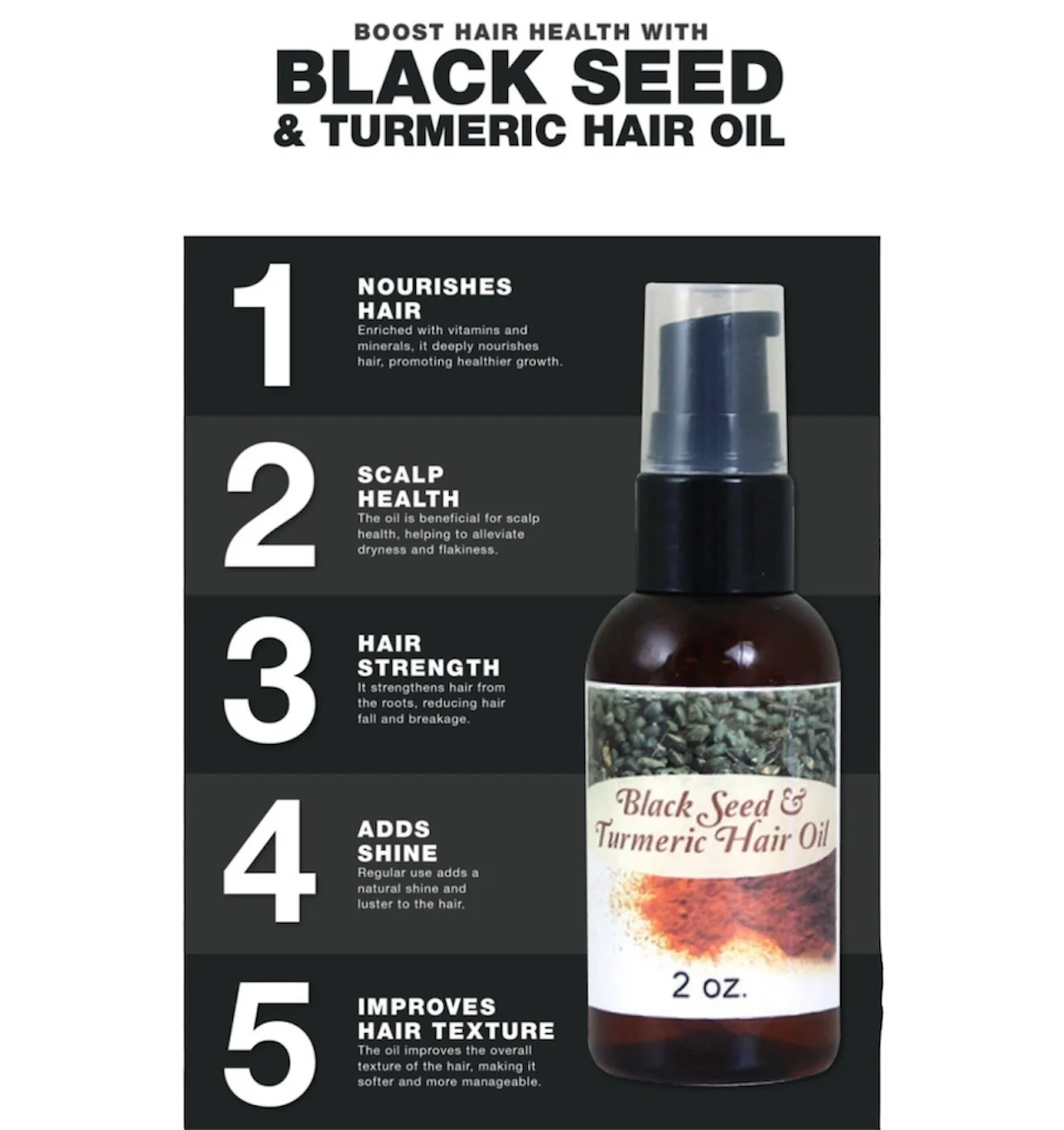 Clarifying Black Seed & Turmeric Hair Oil - Image 3