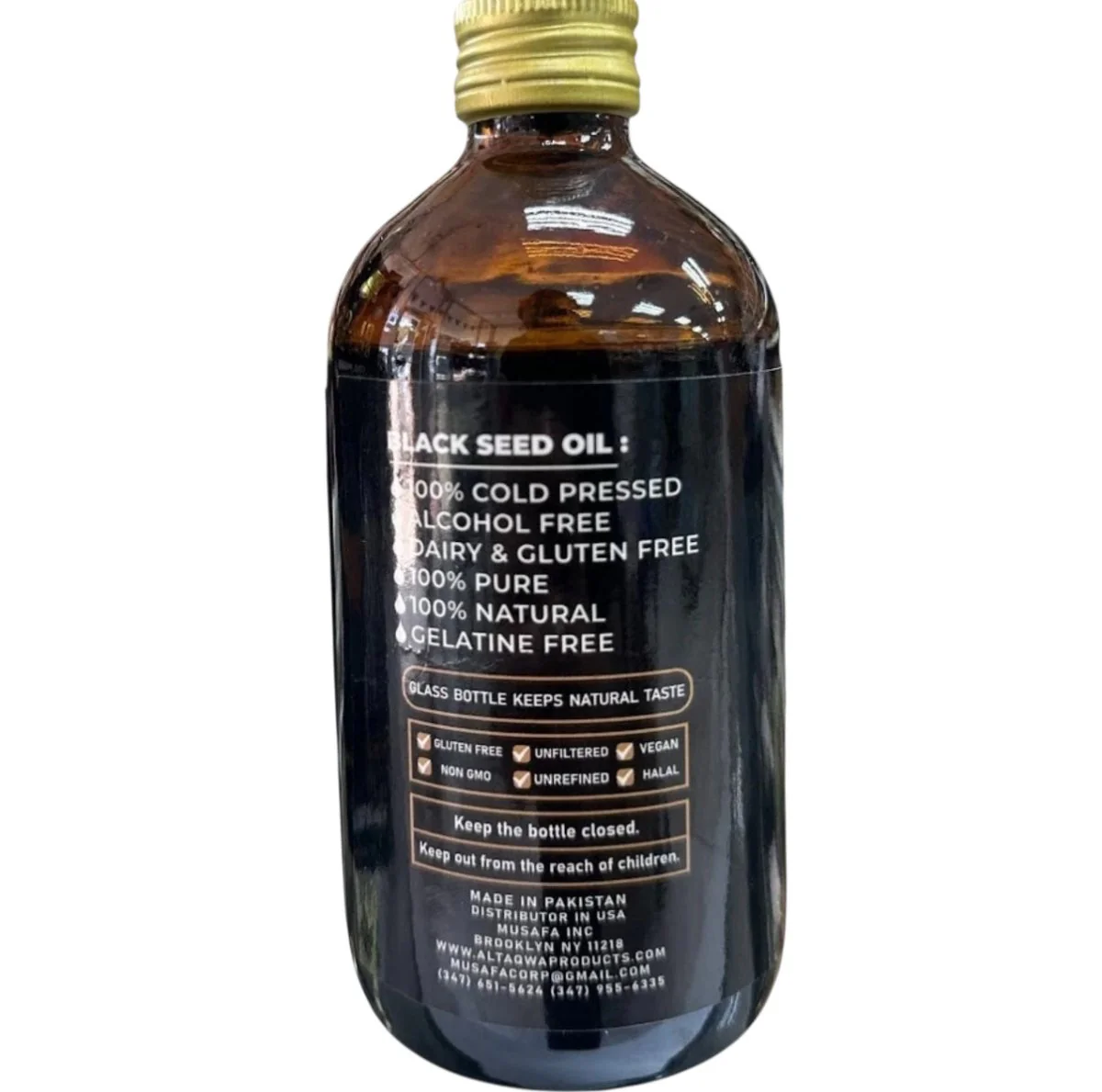 Cold Pressed Black Seed Oil 100% Pure Natural Nigella Sativa 230mL (7.77fl oz) - Image 3