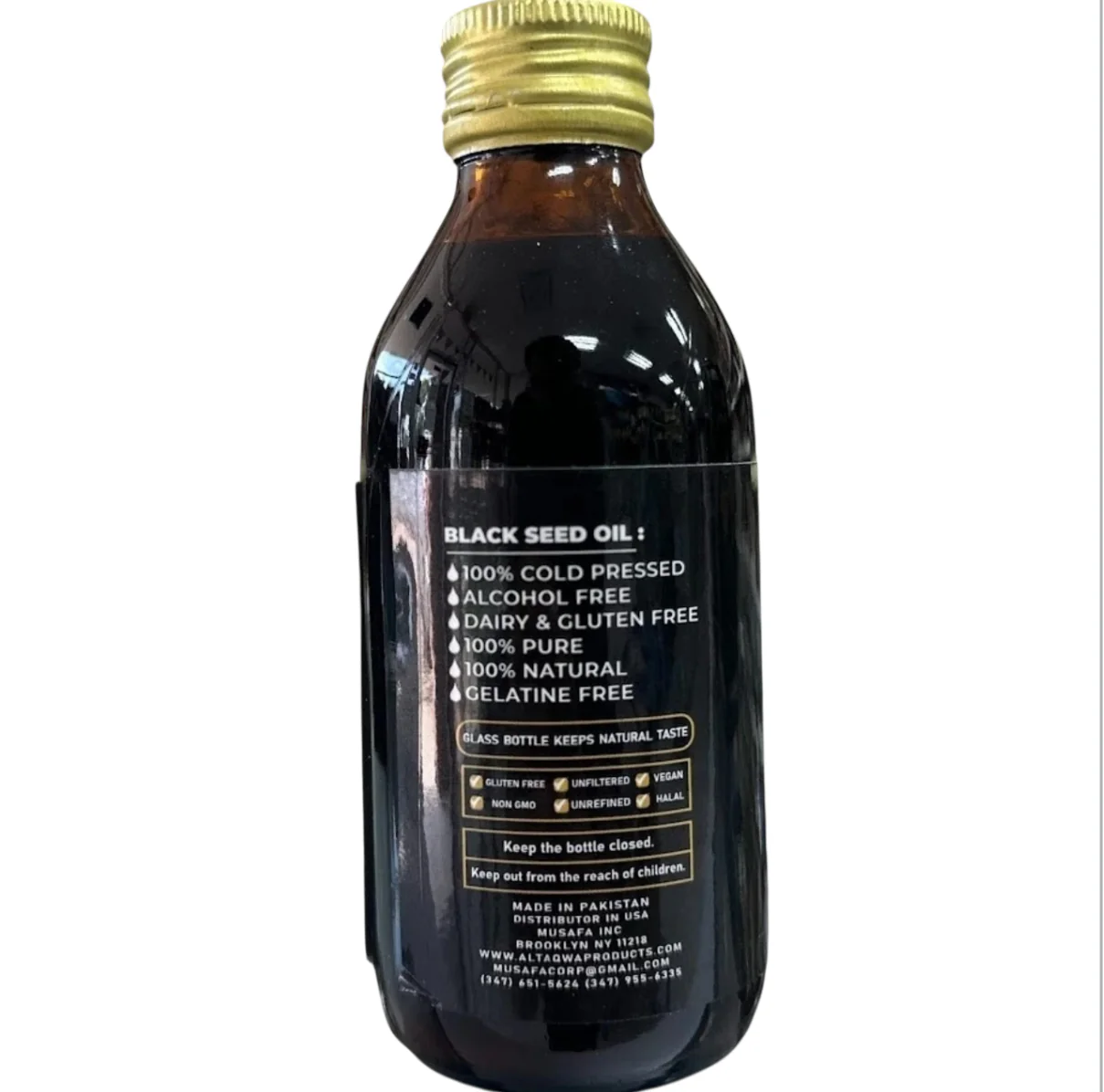 Cold Pressed Black Seed Oil 100% Pure Natural Nigella Sativa 125mL (4.22fl oz) - Image 3
