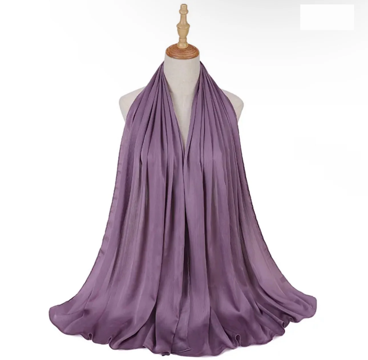 Crinkle Silk Hijab - Iris - Image 2