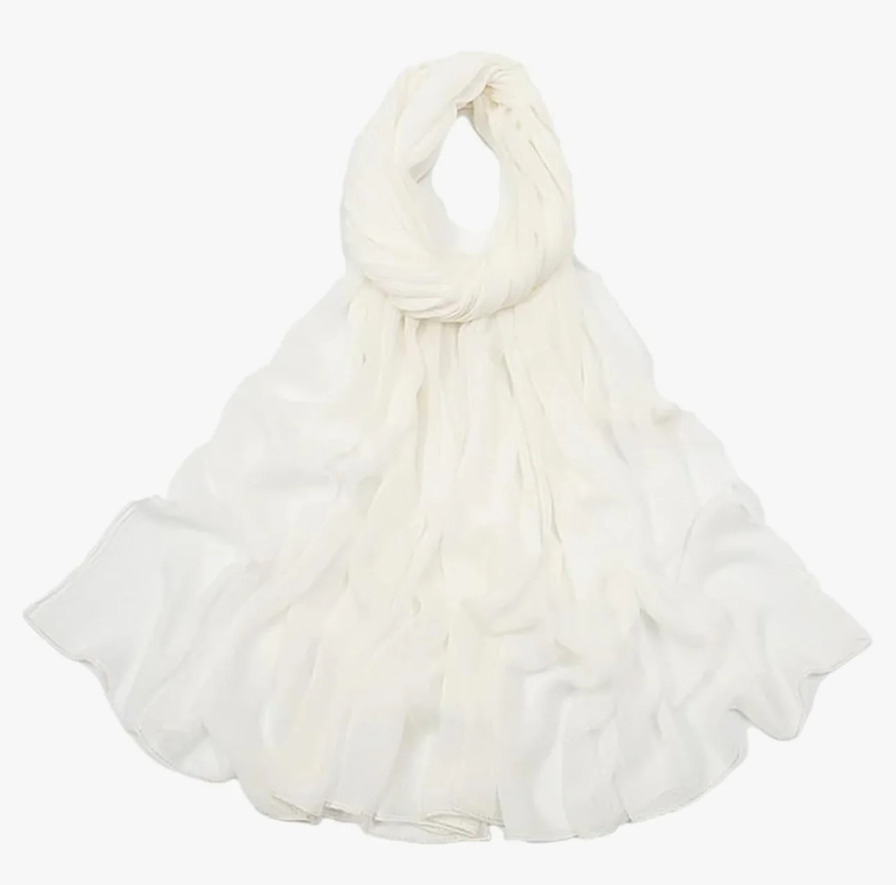 Crinkle Rayon Hijab - Off White