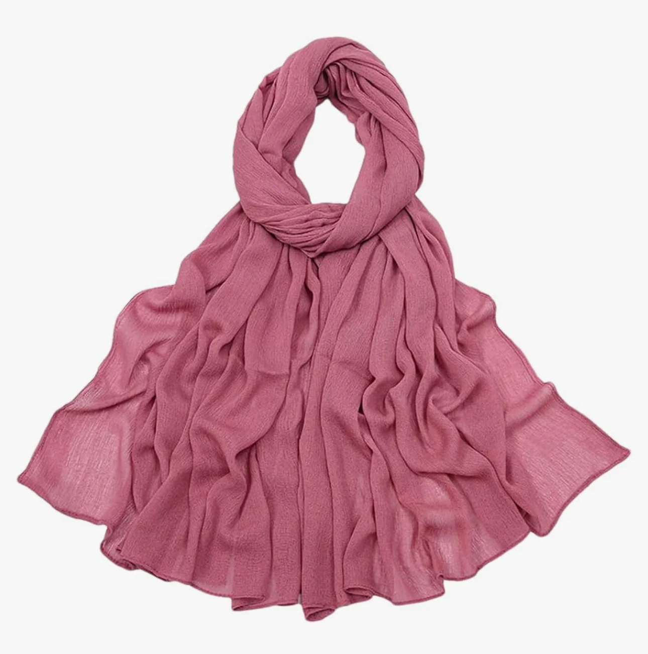 Crinkle Rayon Hijab - Taffy Pink