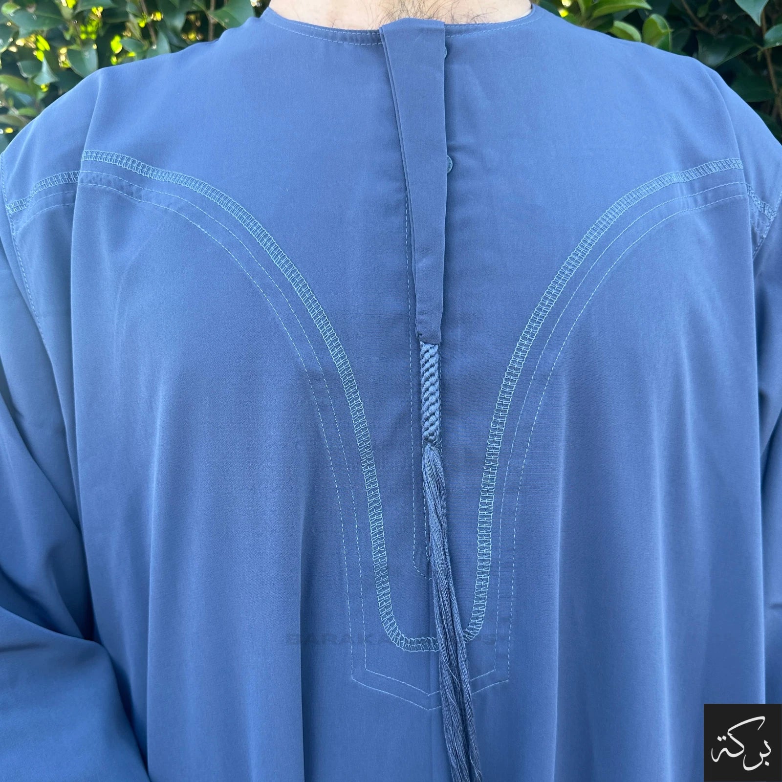 IKAF Men's Omani Thobe - Midnight Blue - Image 3