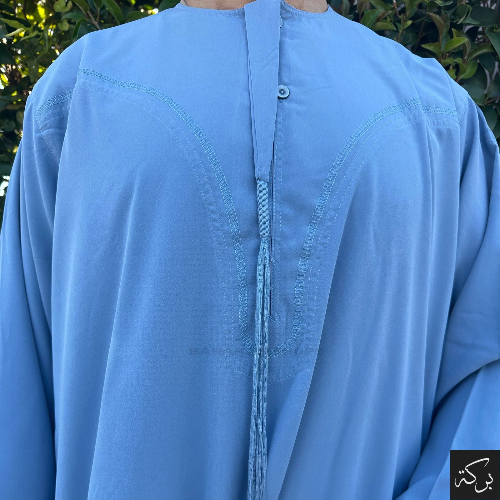 IKAF Men's Omani Thobe - Sky Blue - Image 3