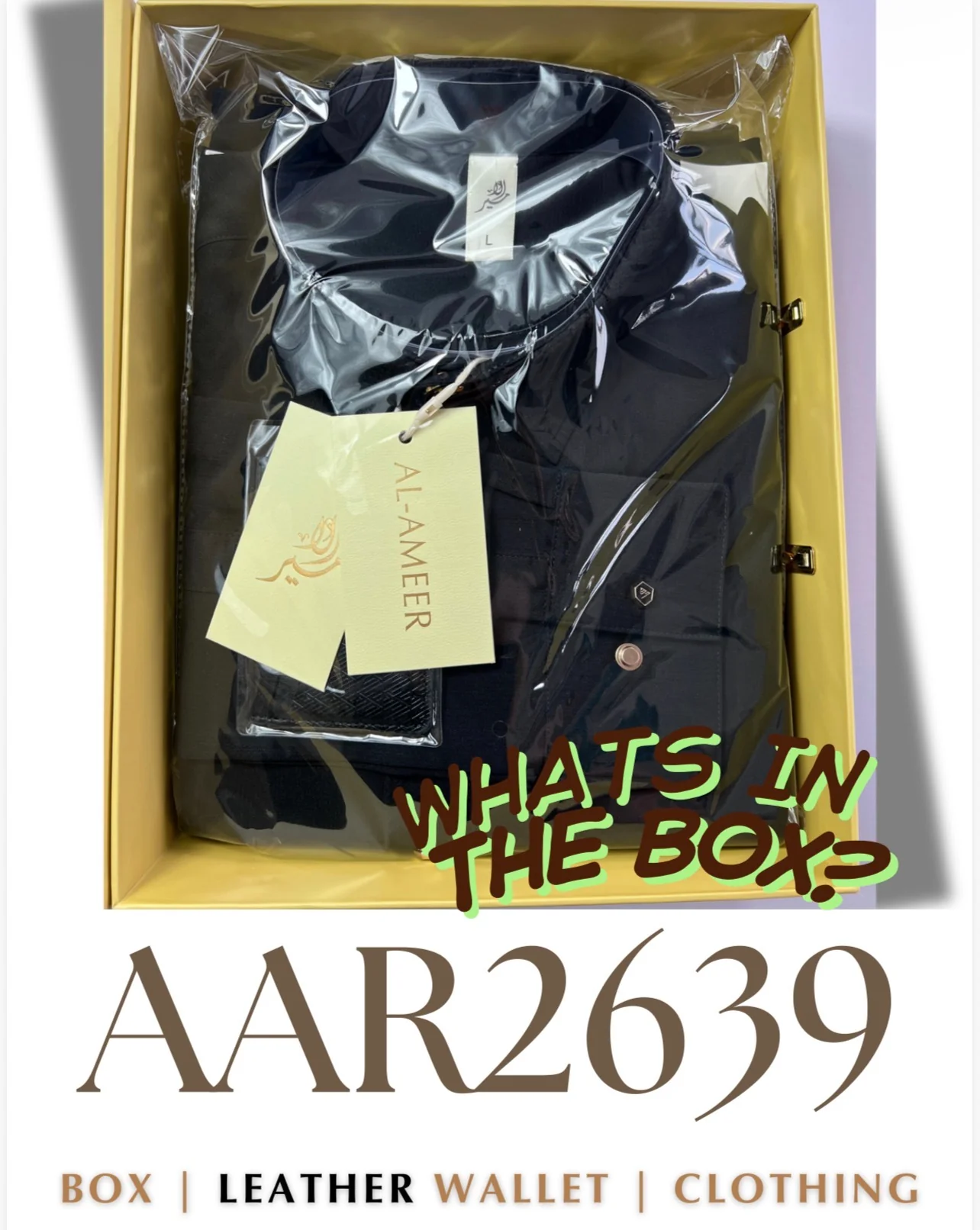 Mens Luxury Thobe AL AMEER - Black Royale - Image 2