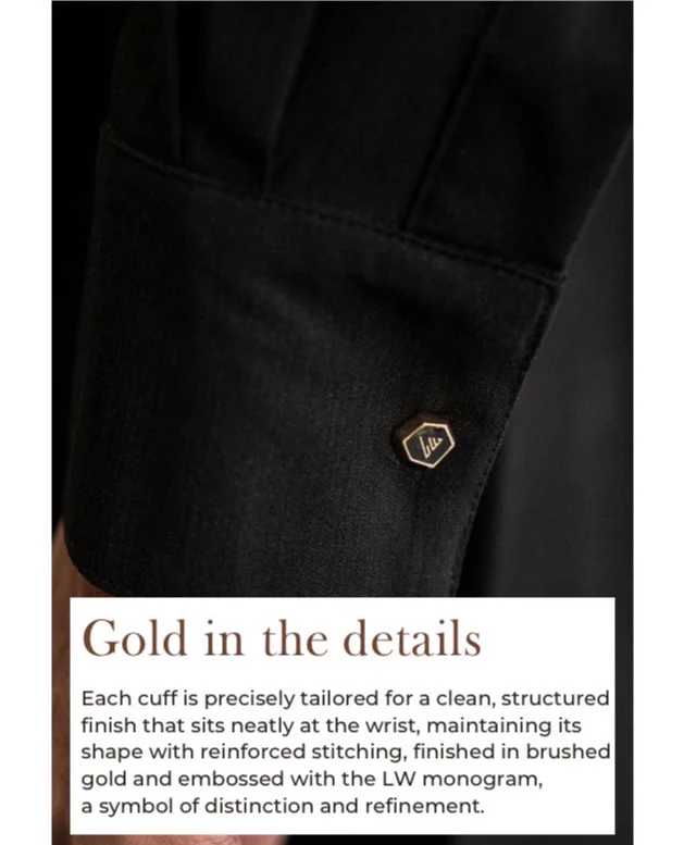 Mens Luxury Thobe AL AMEER - Black Royale - Image 4