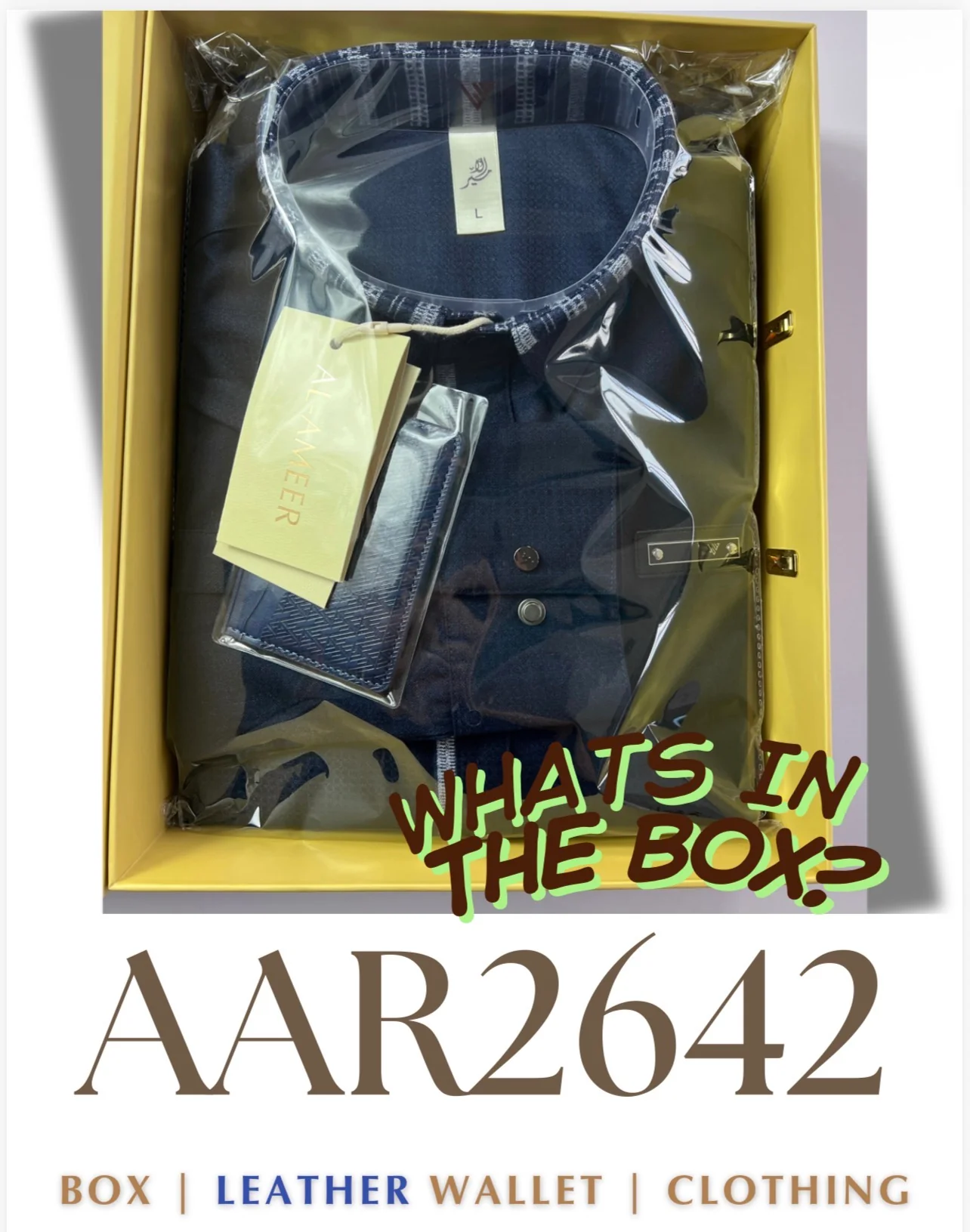 Mens Luxury Thobe AL AMEER - Noir Bleu - Image 2