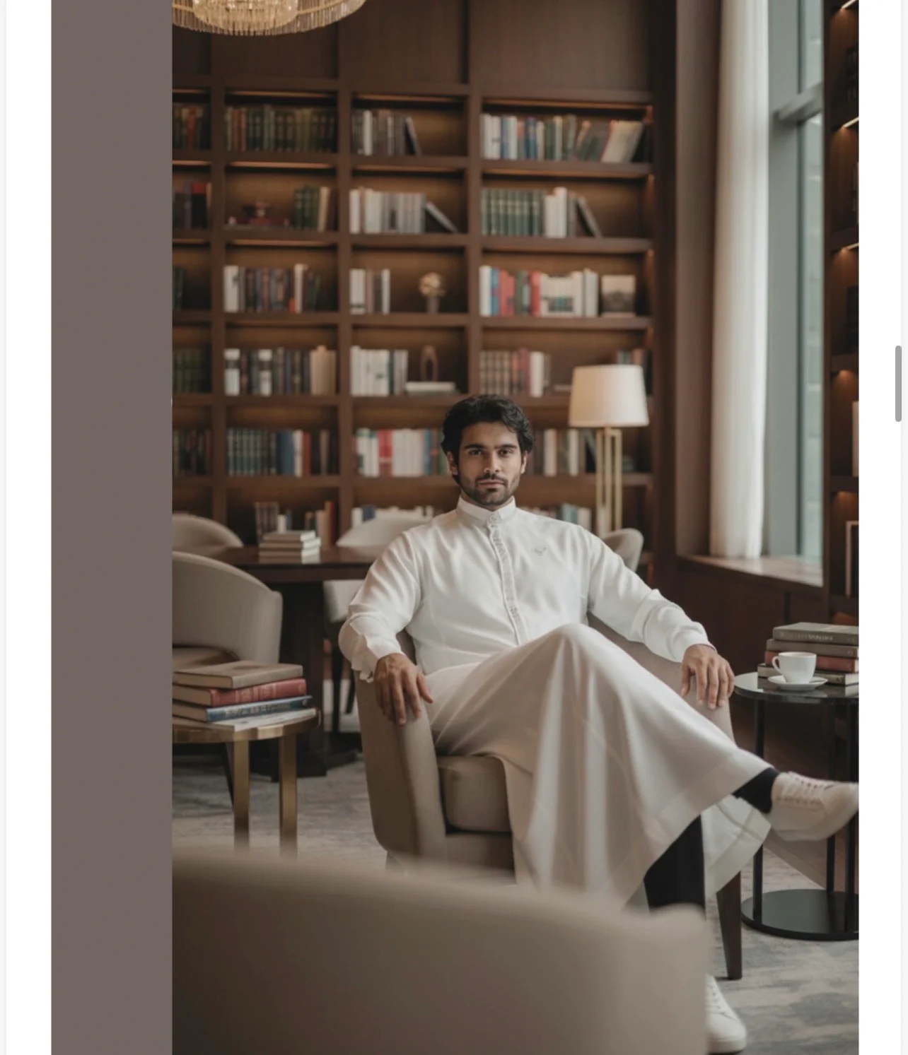 Mens Luxury Thobe AL AMEER - Opulent Mist - Image 4
