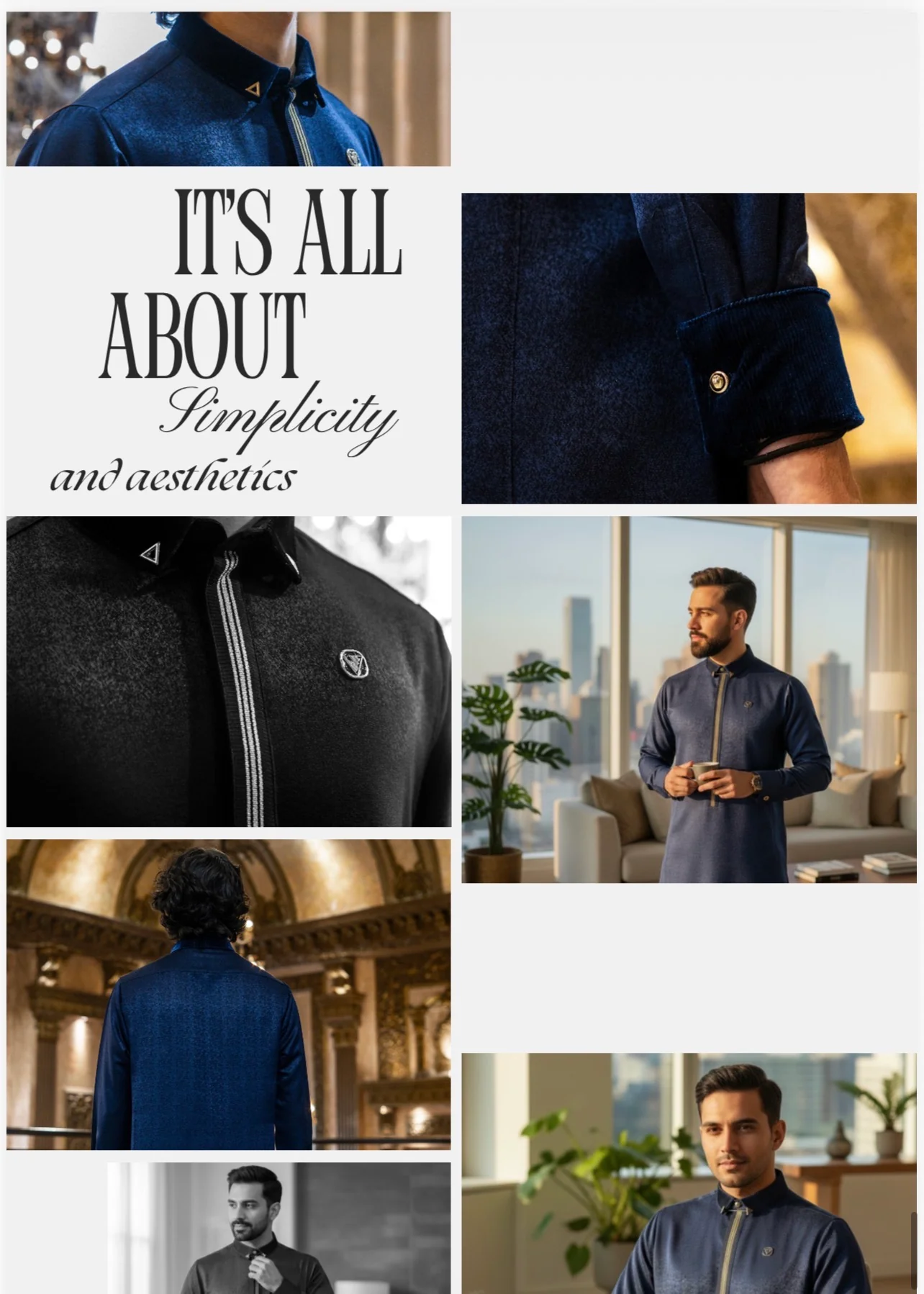 Mens Luxury Thobe AL AMEER - The Blue Statement - Image 4
