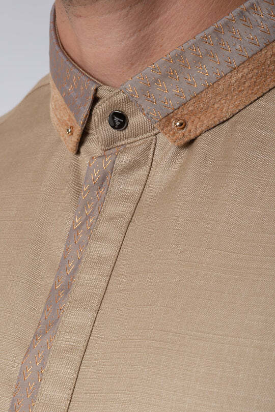 Mens Thobe AL AMEER - Beige - Image 3