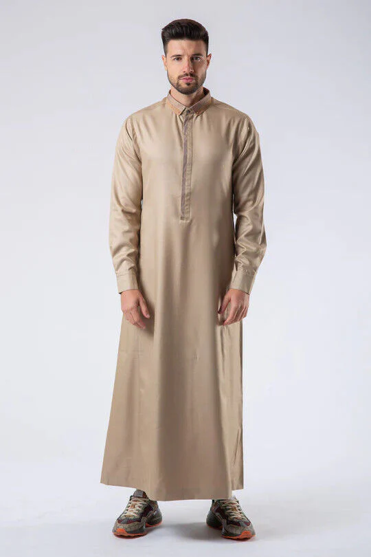 Mens Thobe AL AMEER - Beige - Image 4