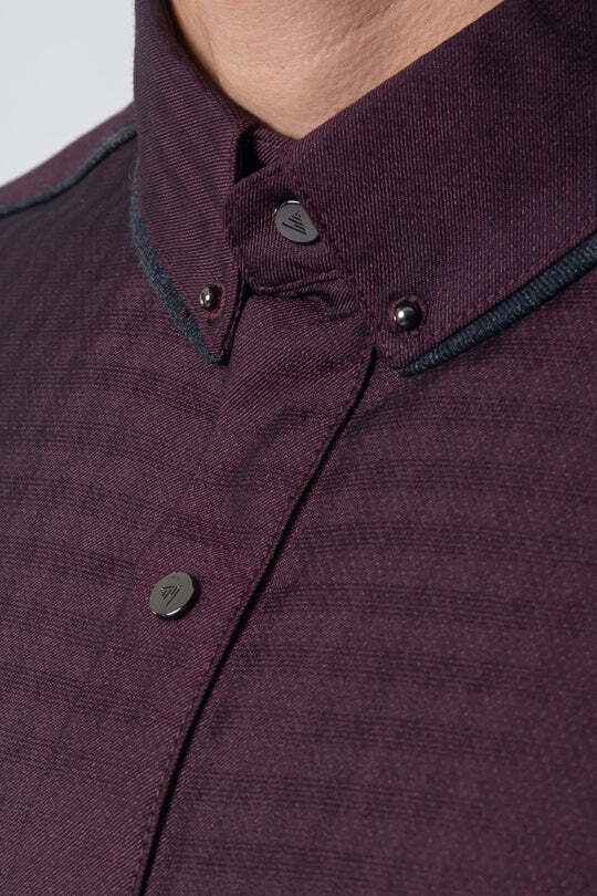 Mens Thobe AL AMEER - Burgundy - Image 3