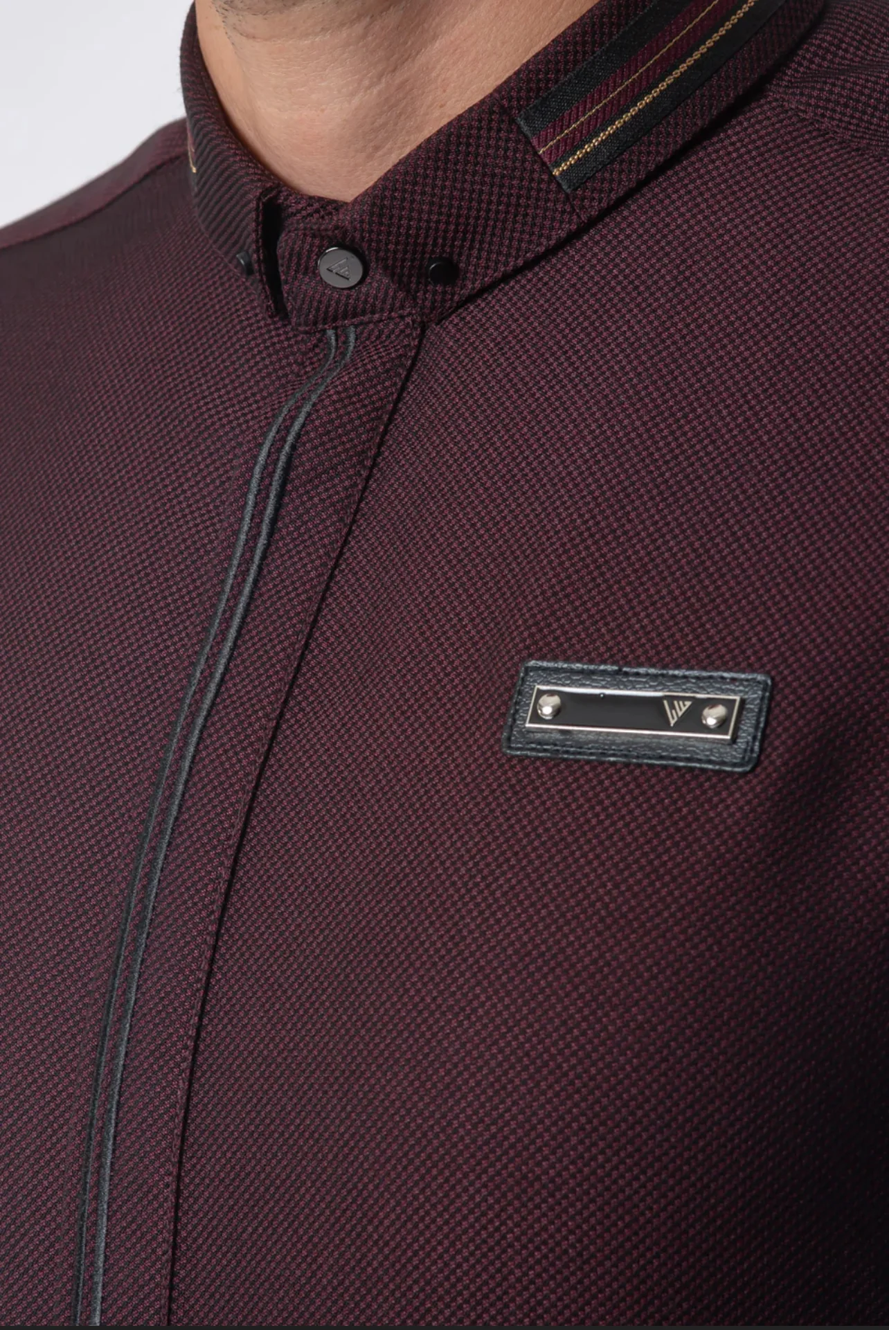 Mens Thobe AL AMEER - Burgundy - Image 4