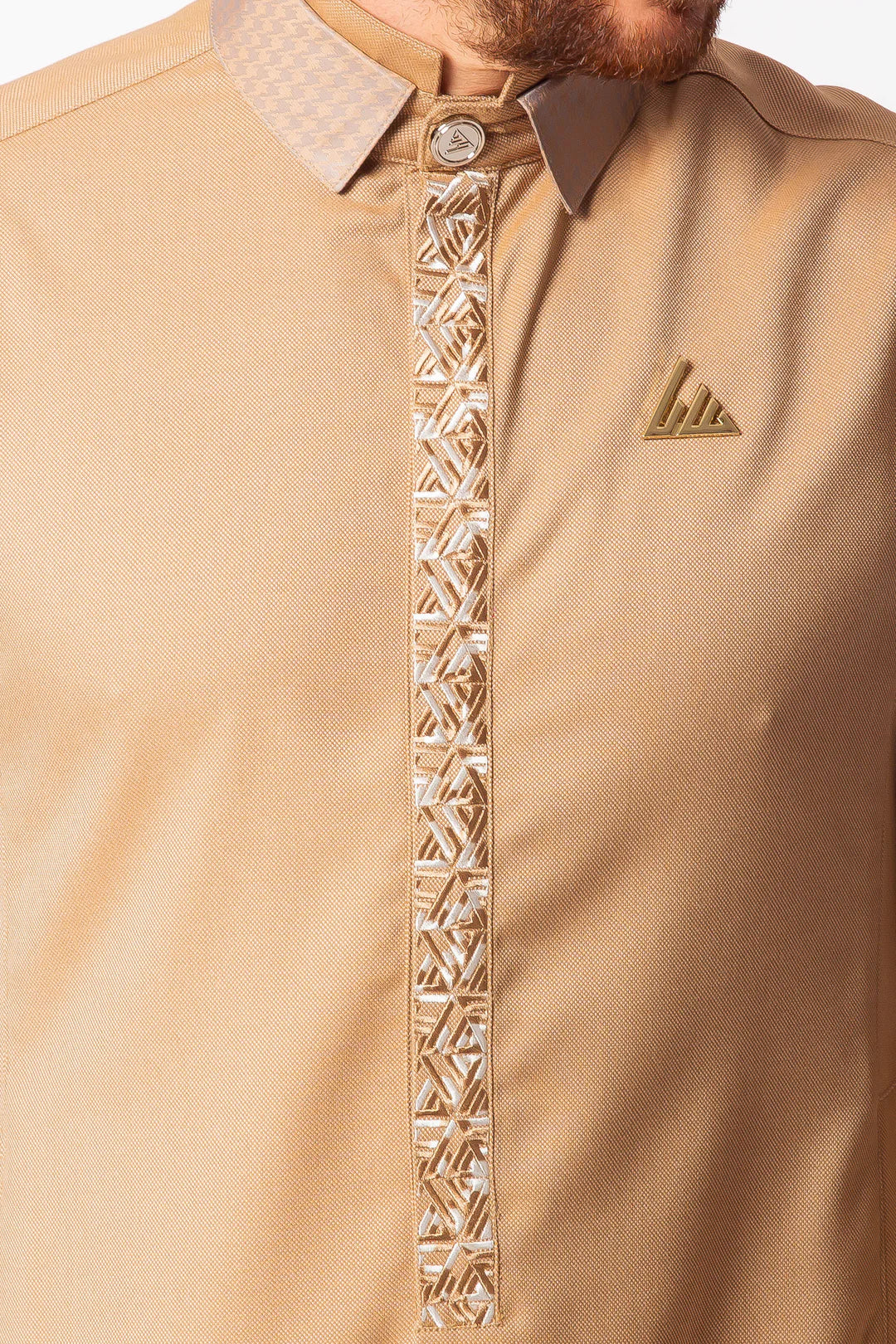 Mens Thobe AL AMEER - Caramel Brown - Image 3