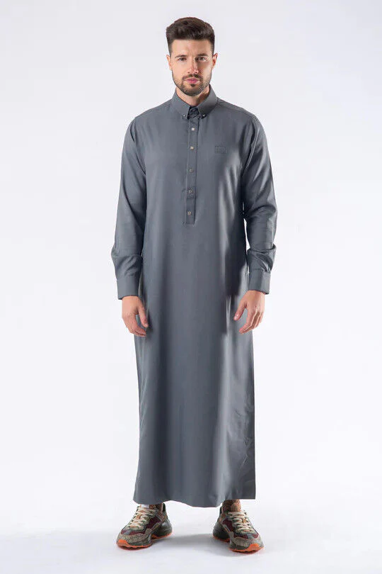 Mens Thobe AL AMEER - Gray - Image 2