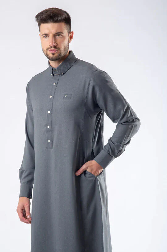 Mens Thobe AL AMEER - Gray - Image 4