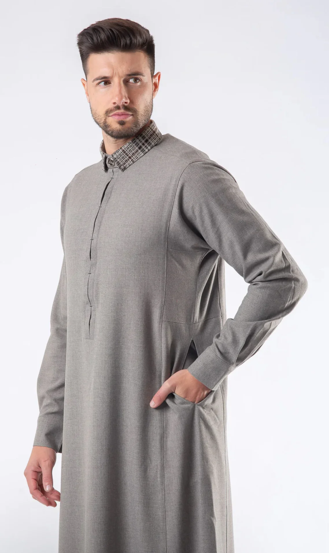 Mens Thobe AL AMEER - Gray - Image 2