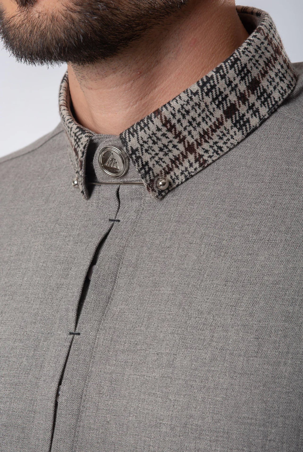Mens Thobe AL AMEER - Gray - Image 3