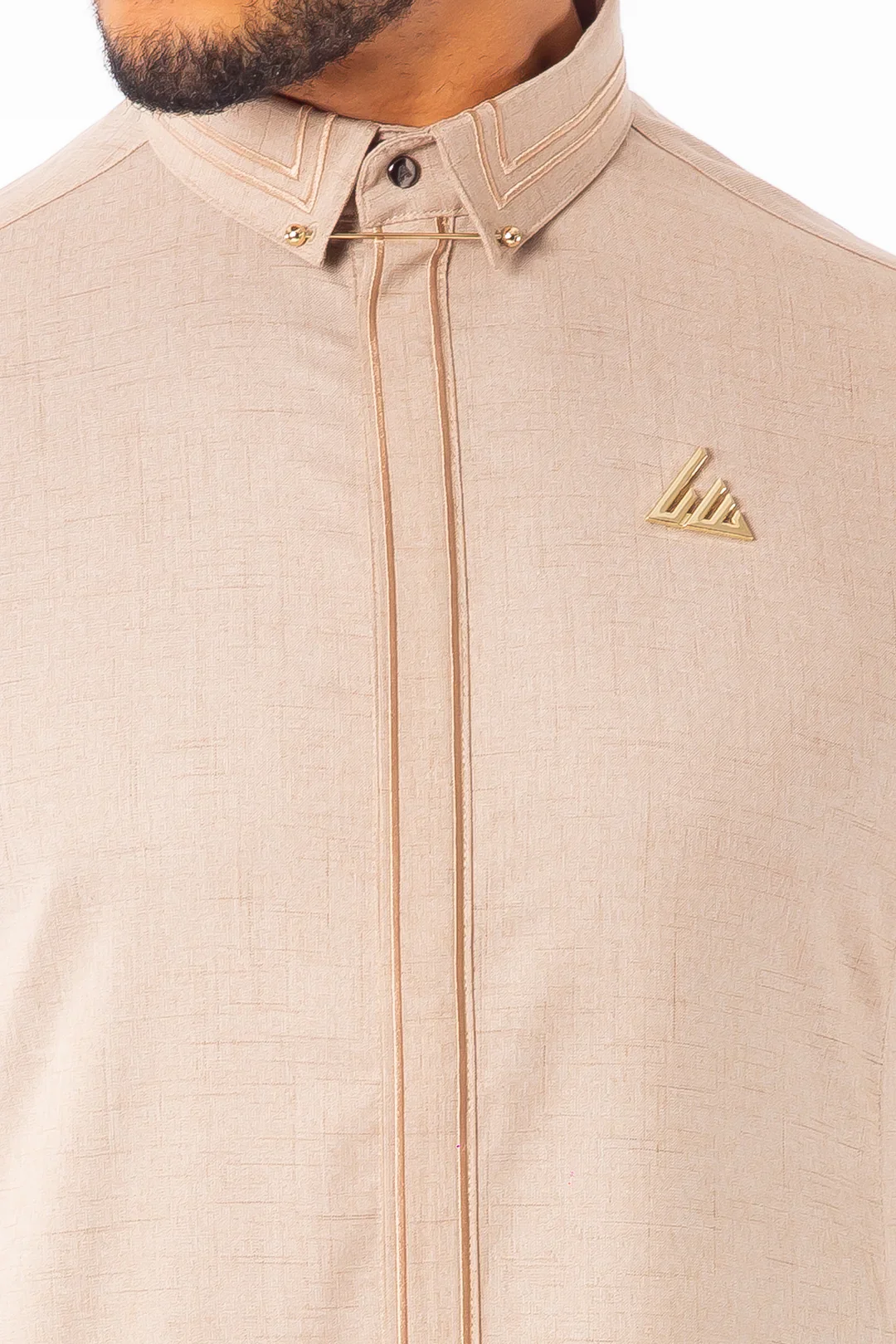 Mens Thobe AL AMEER - Light Brown - Image 3