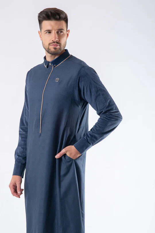 Mens Thobe AL AMEER - Ocean Blue - Image 5