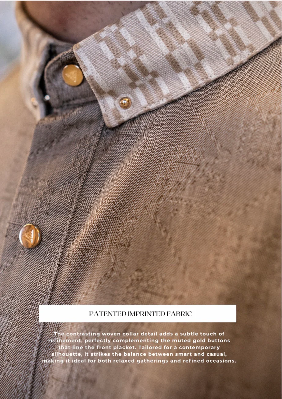 Mens Luxury Thobe AL AMEER - Sandstone Classic - Image 3