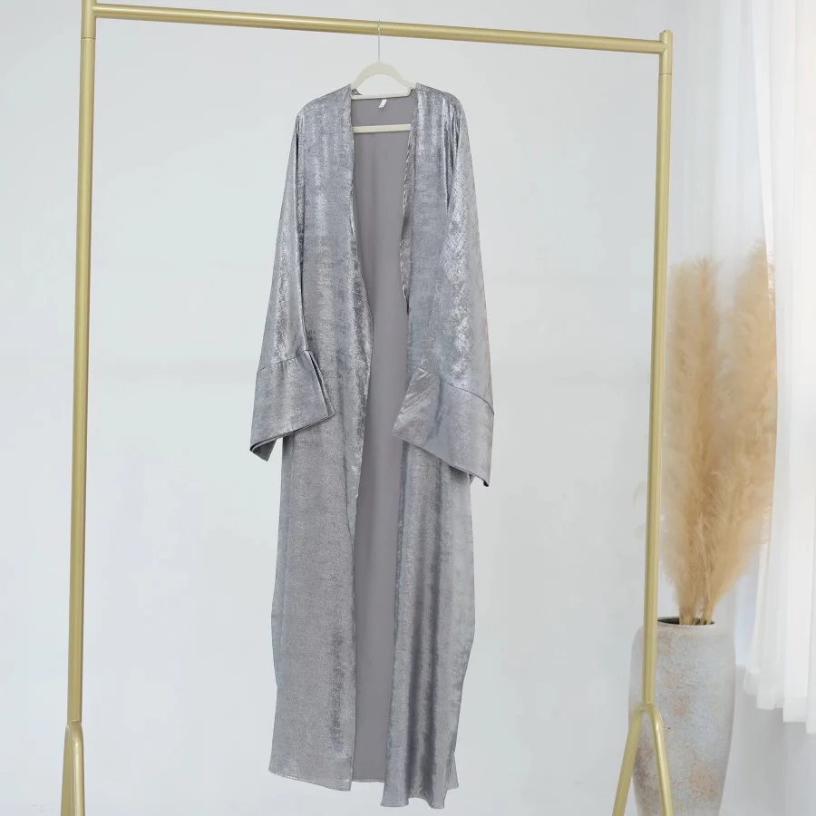 Metallic Open Abayas - 4 Colors - Image 10