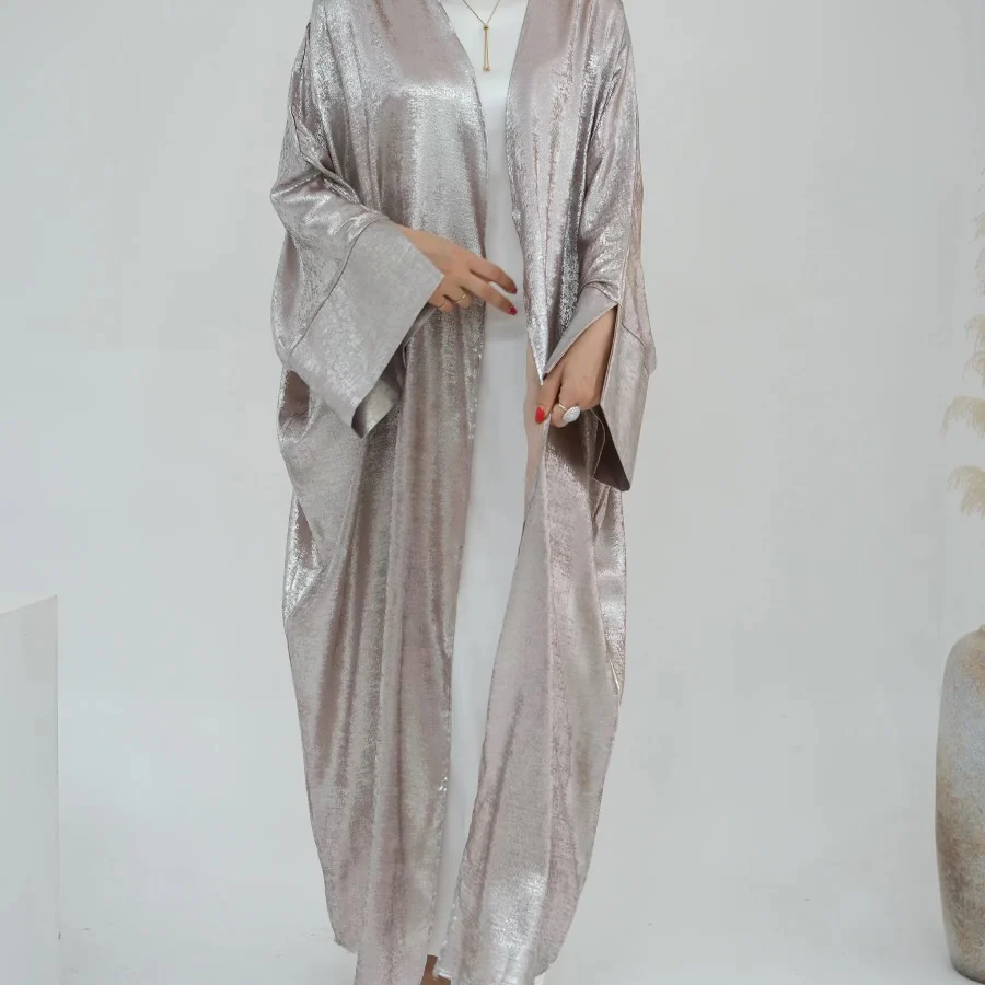 Metallic Open Abayas - 4 Colors - Image 4