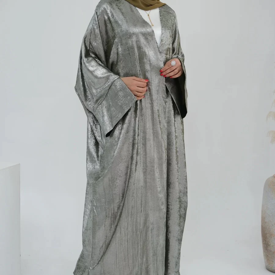 Metallic Open Abayas - 4 Colors - Image 5