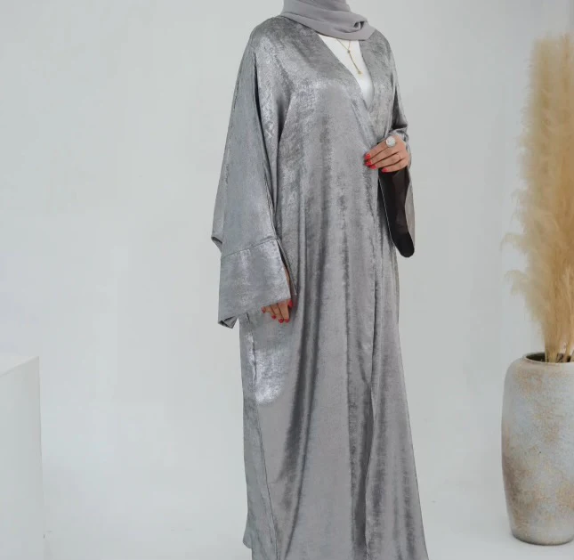 Metallic Open Abayas - 4 Colors - Image 6