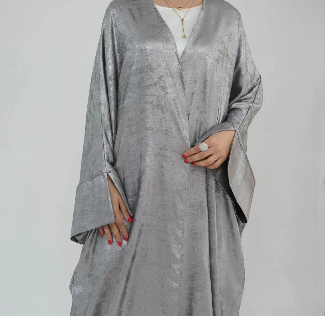 Metallic Open Abayas - 4 Colors - Image 7