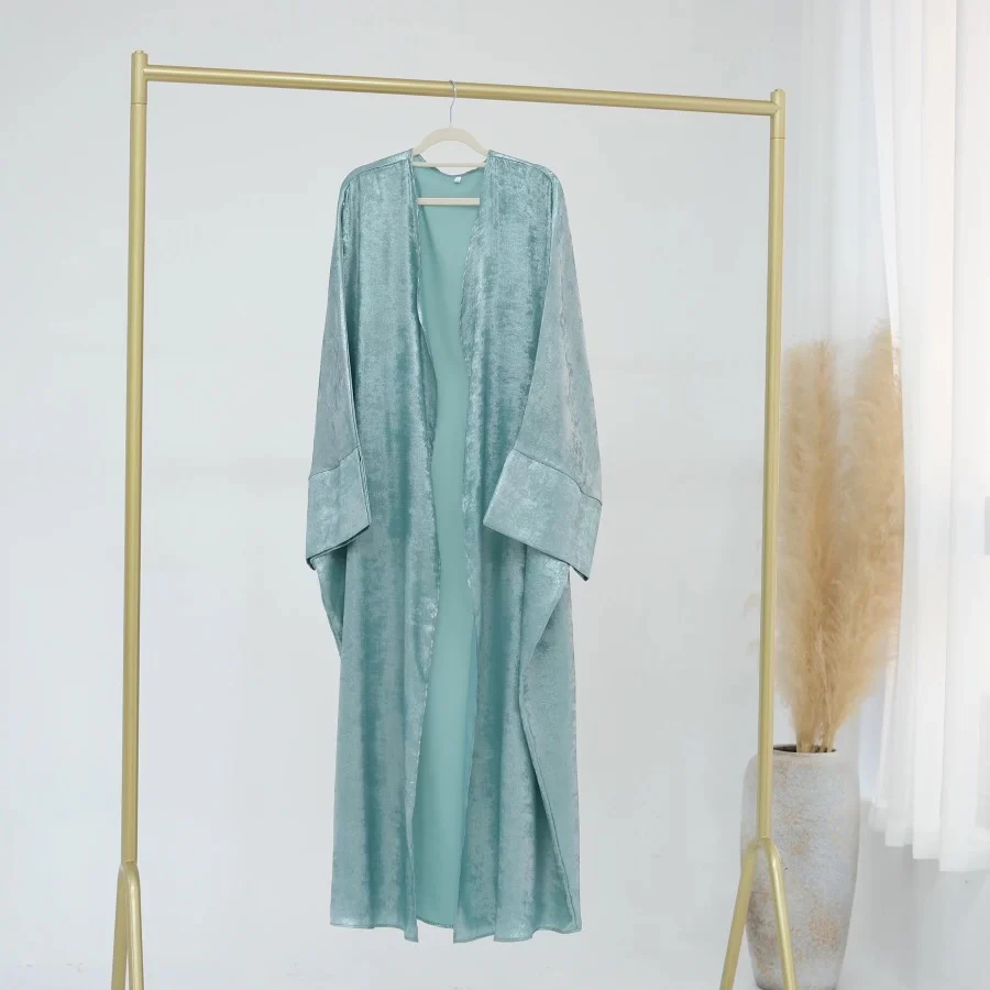 Metallic Open Abayas - 4 Colors - Image 8