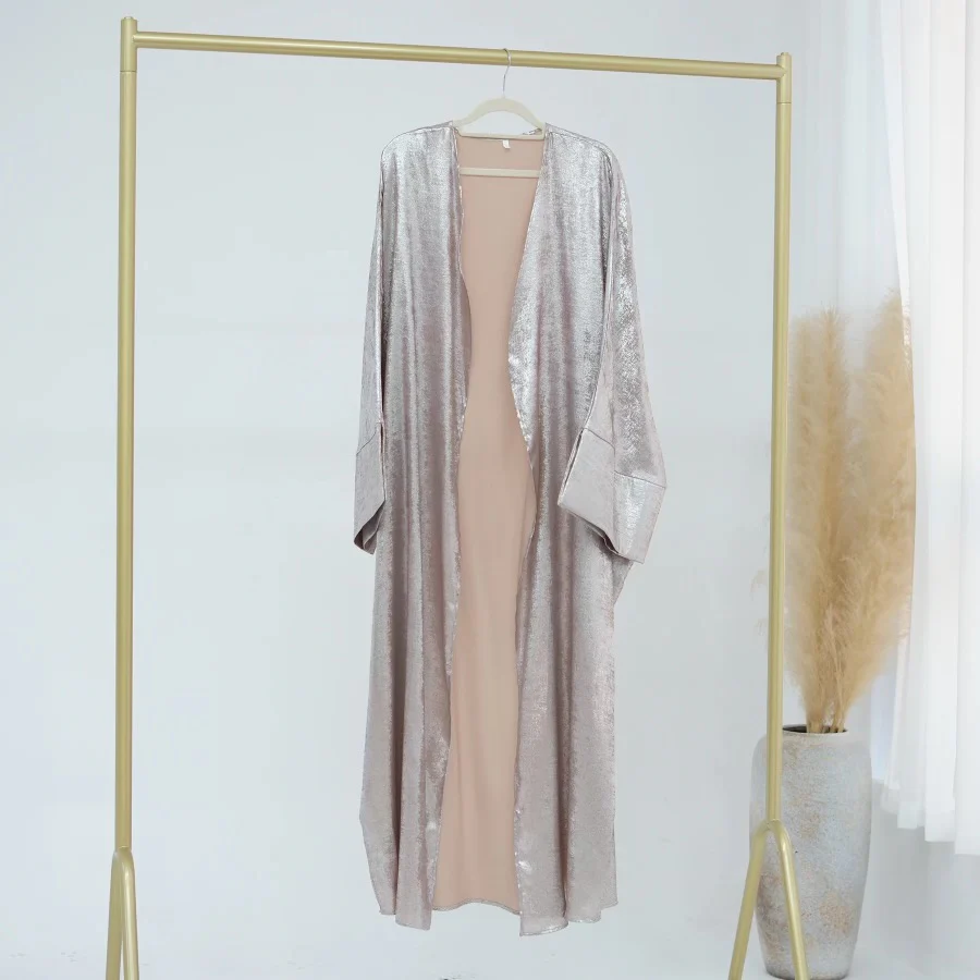 Metallic Open Abayas - 4 Colors - Image 9