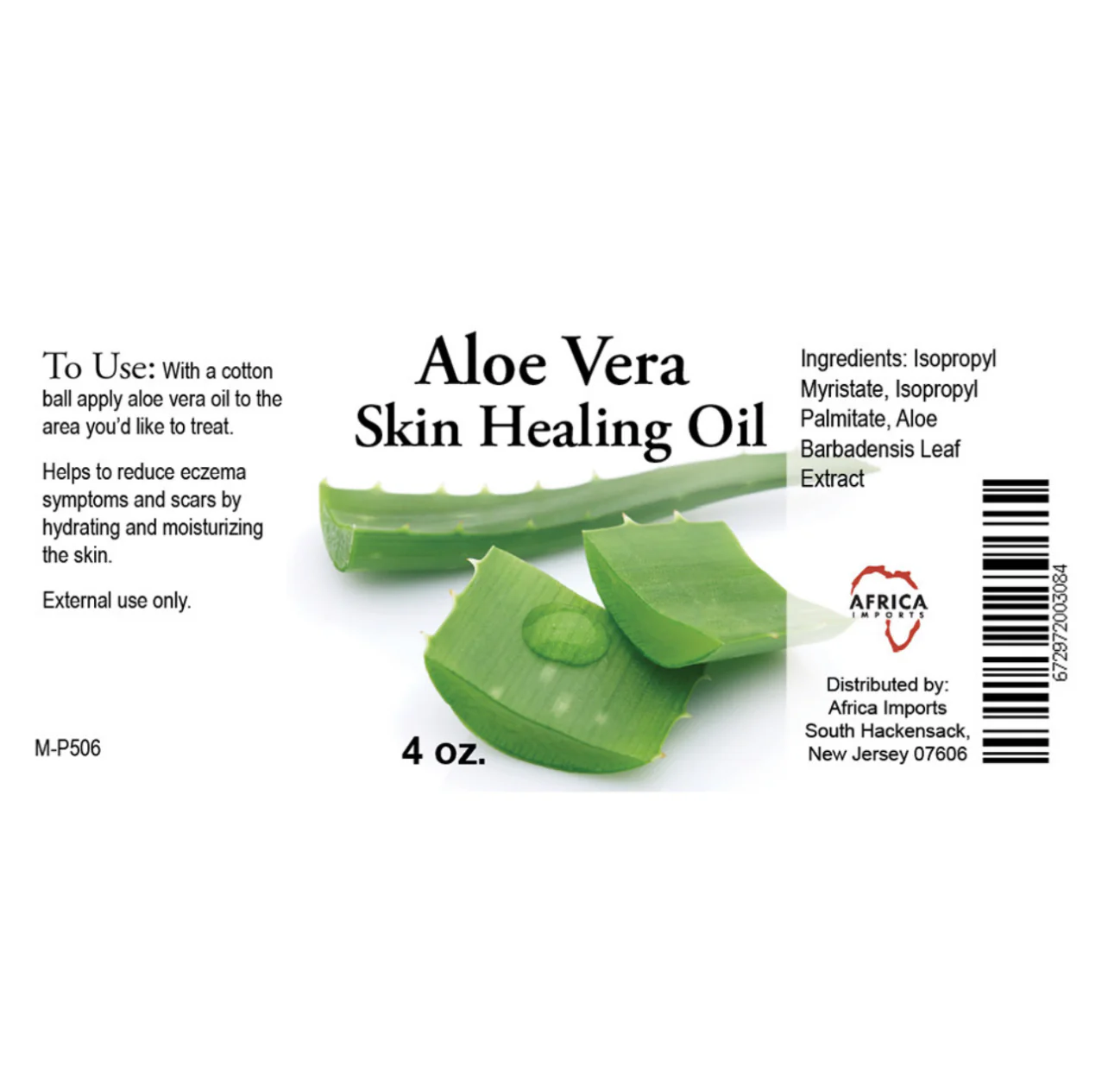 Moisturizing Aloe Vera Skin Healing Oil - 4 oz - Image 2