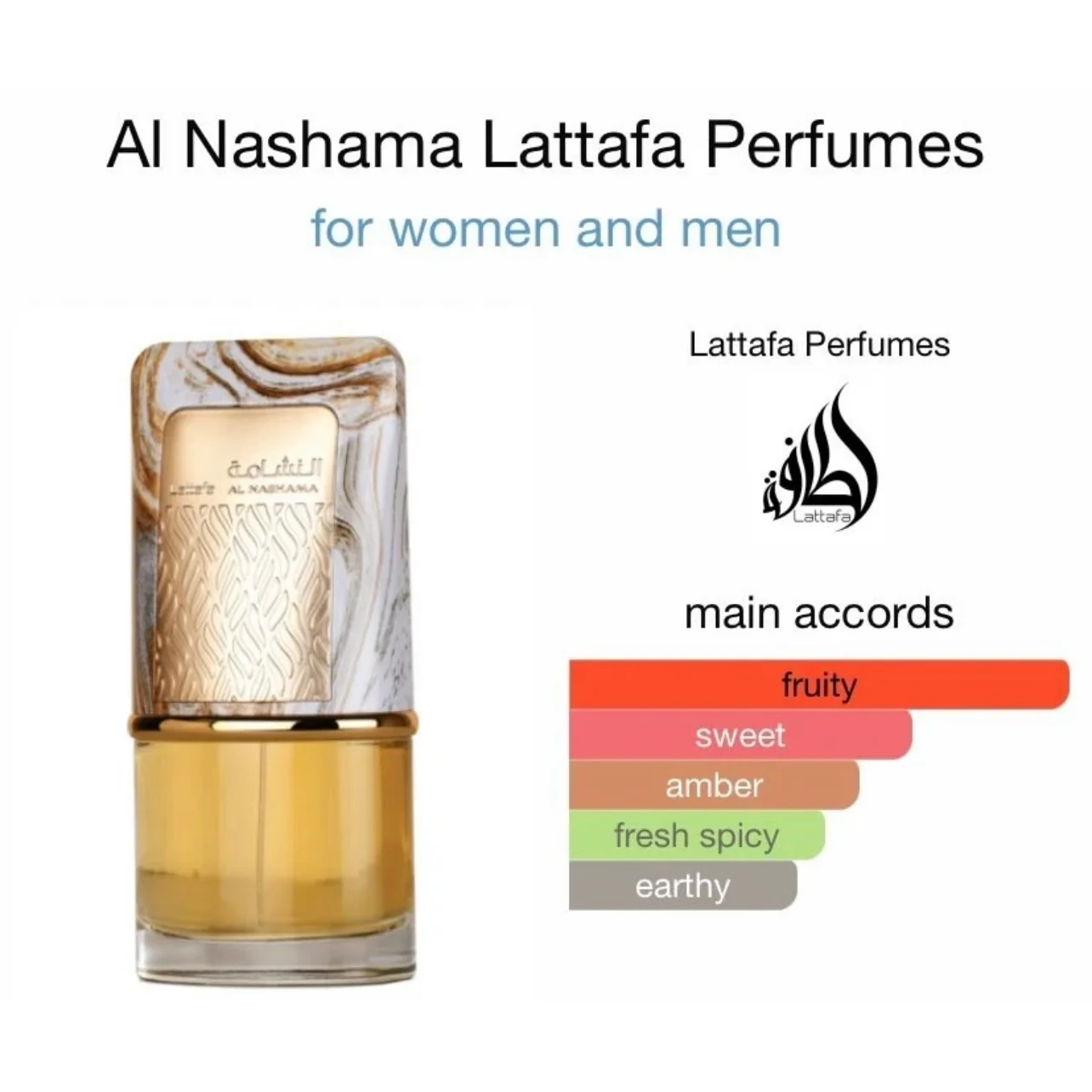 NEW Al Nashama Lattafa Perfume Spray Cologne EDP 100mL 3.4fl oz - Image 3