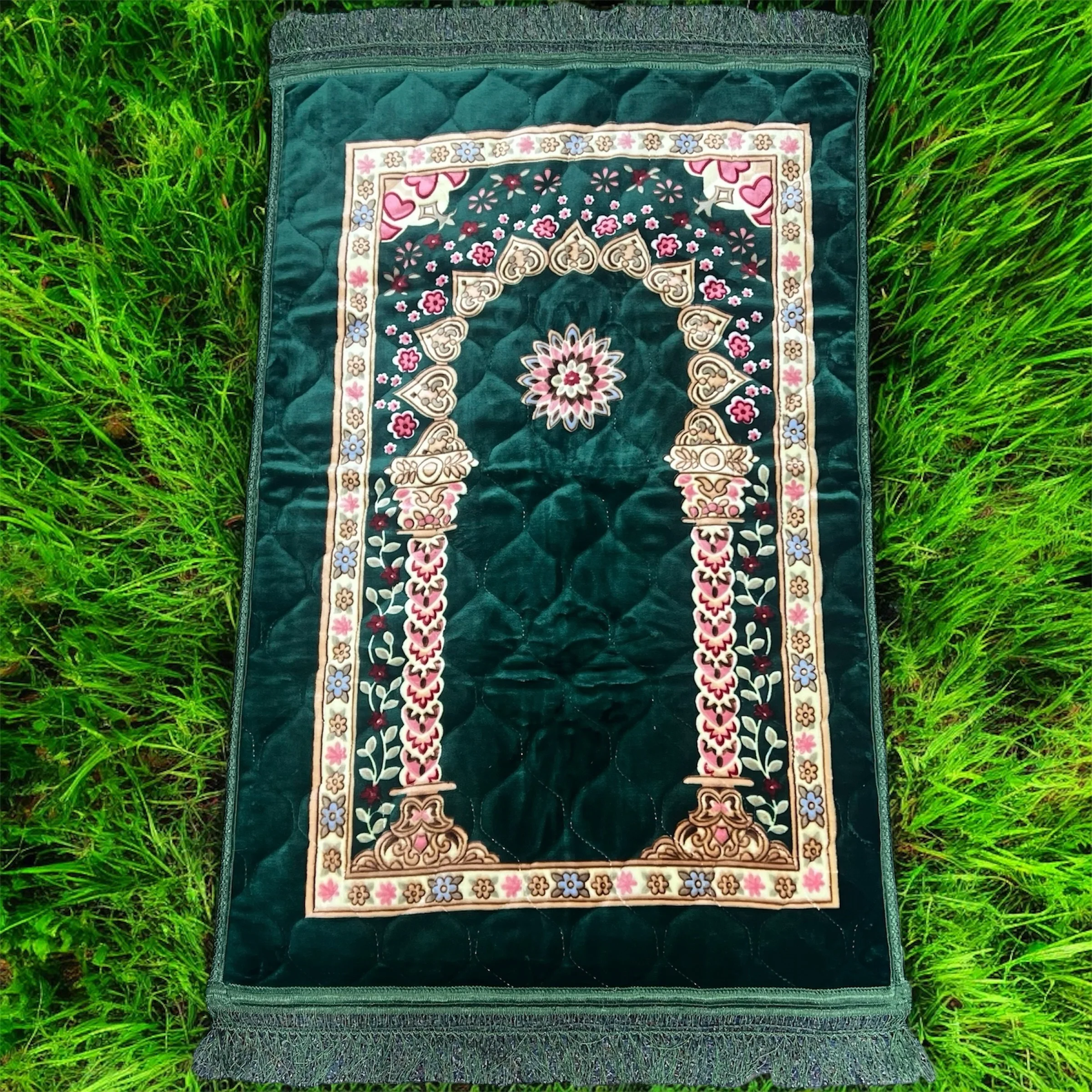 Padded Prayer Rug - Green