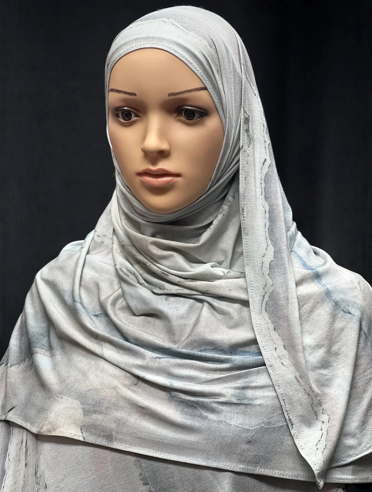 Printed Jersey Hijab - Marble - Image 2