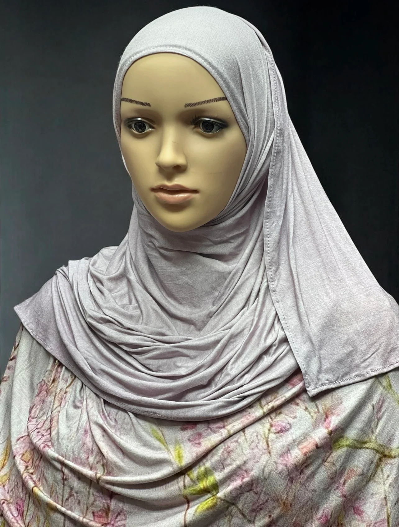 Printed Jersey Hijab - Mauve - Image 2