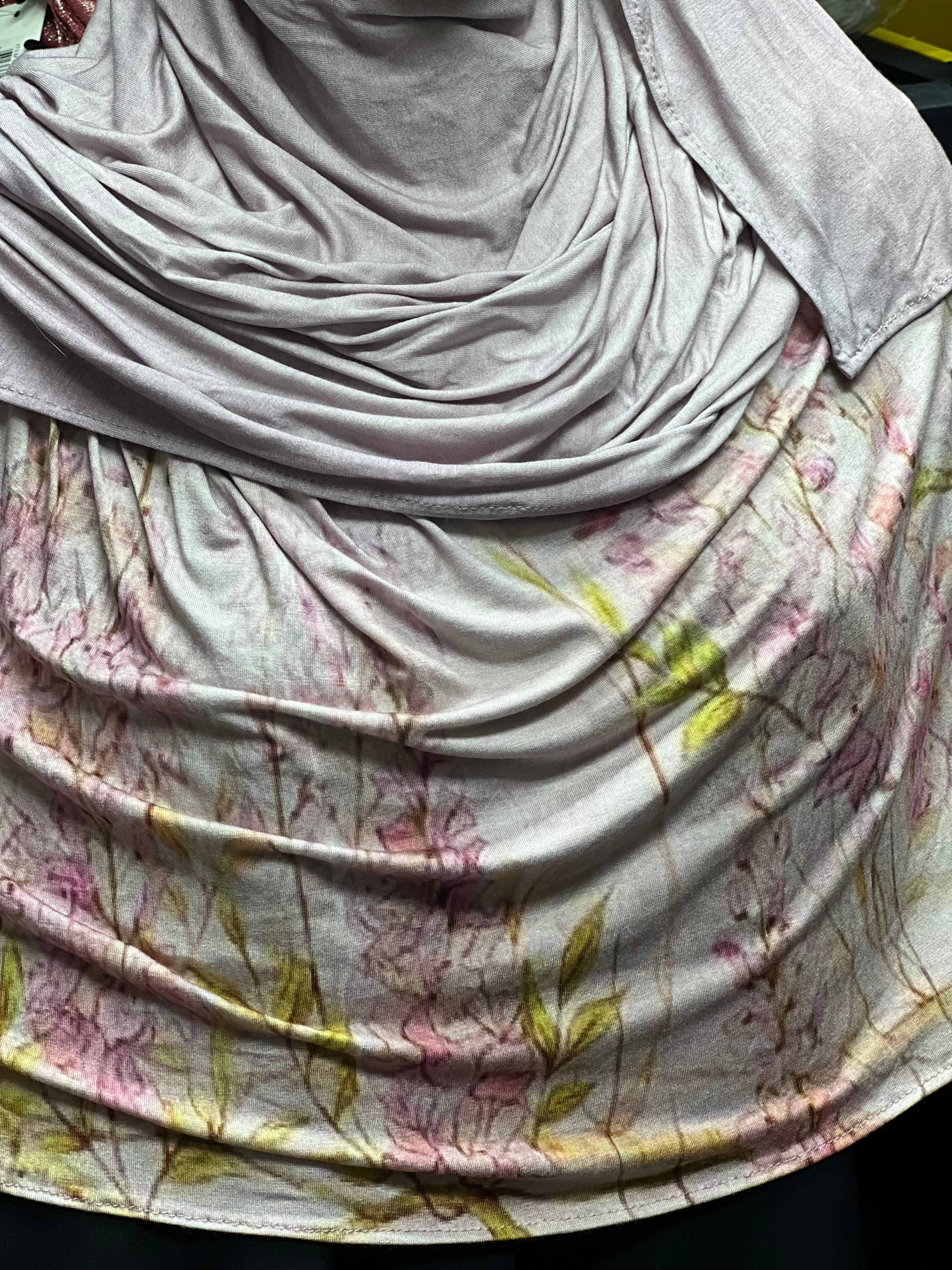 Printed Jersey Hijab - Mauve - Image 3