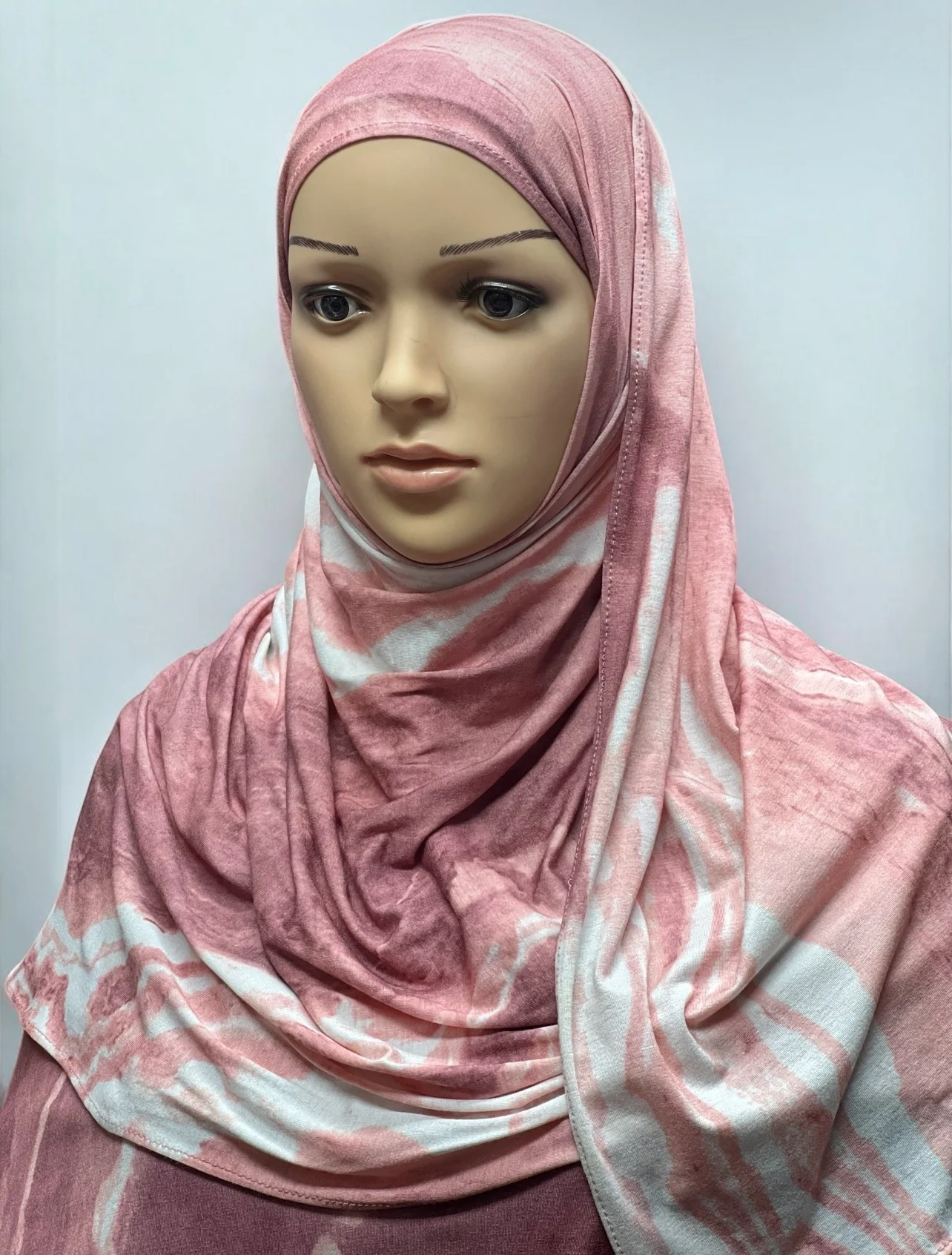 Printed Jersey Hijab - Pink - Image 2