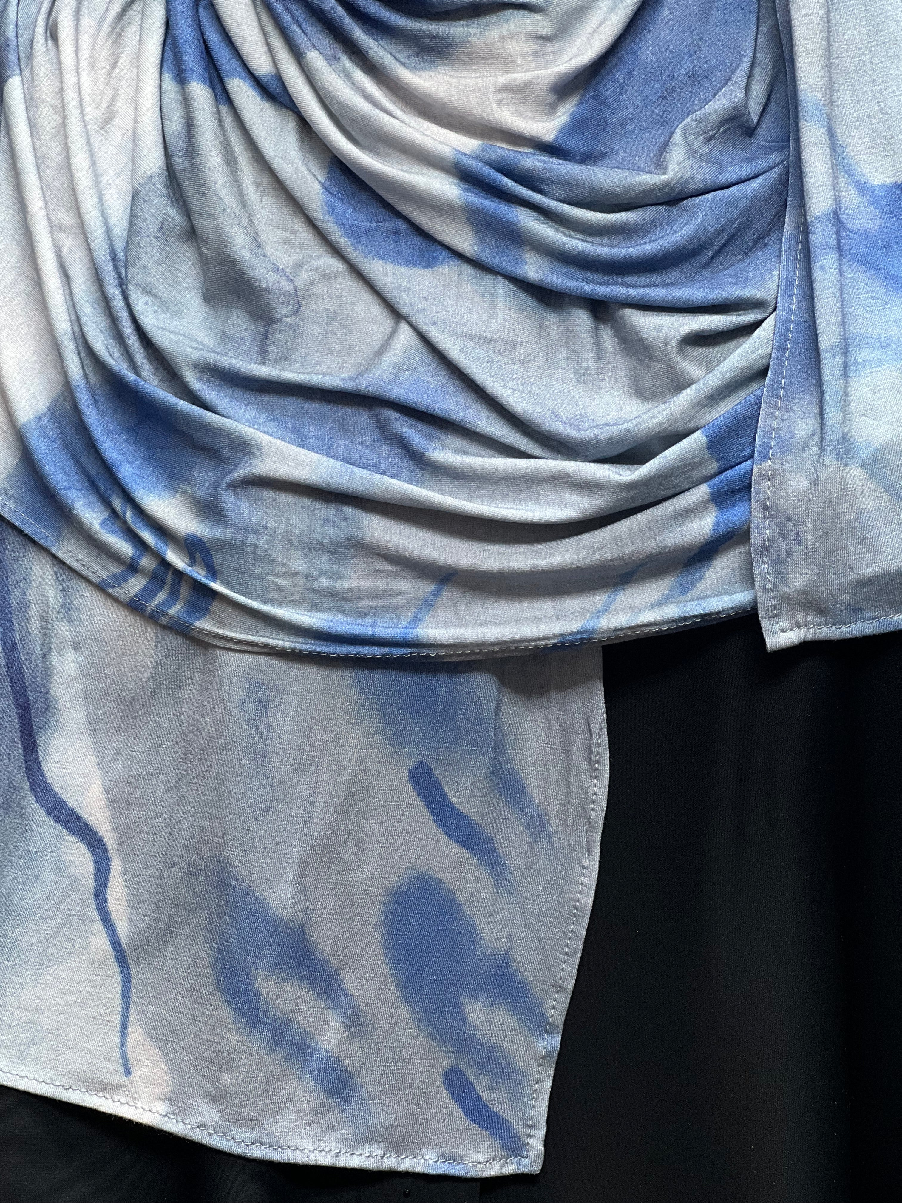 Printed Jersey Hijab - Shell - Image 3
