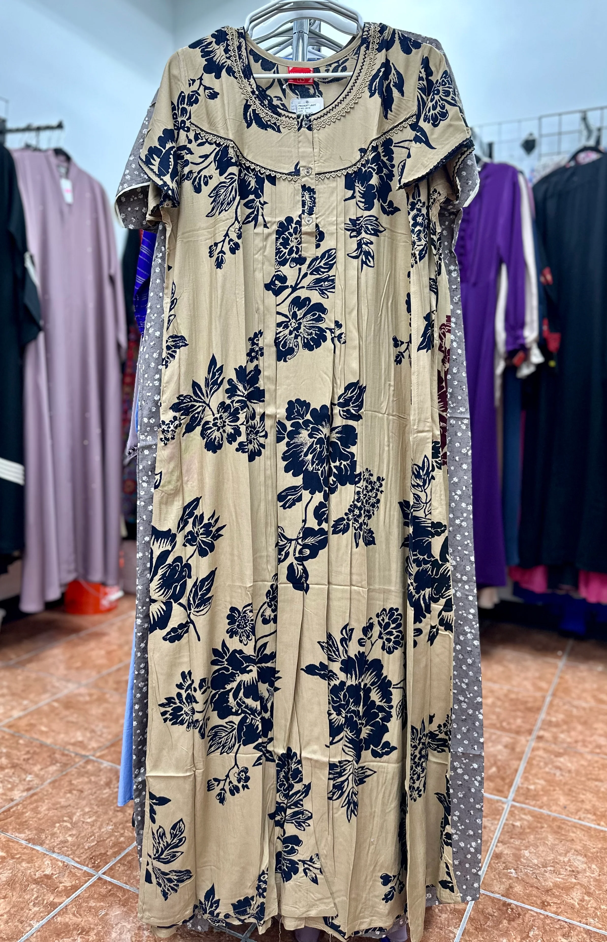 Rayon Short Sleeve Maxi Nightgown - Image 4