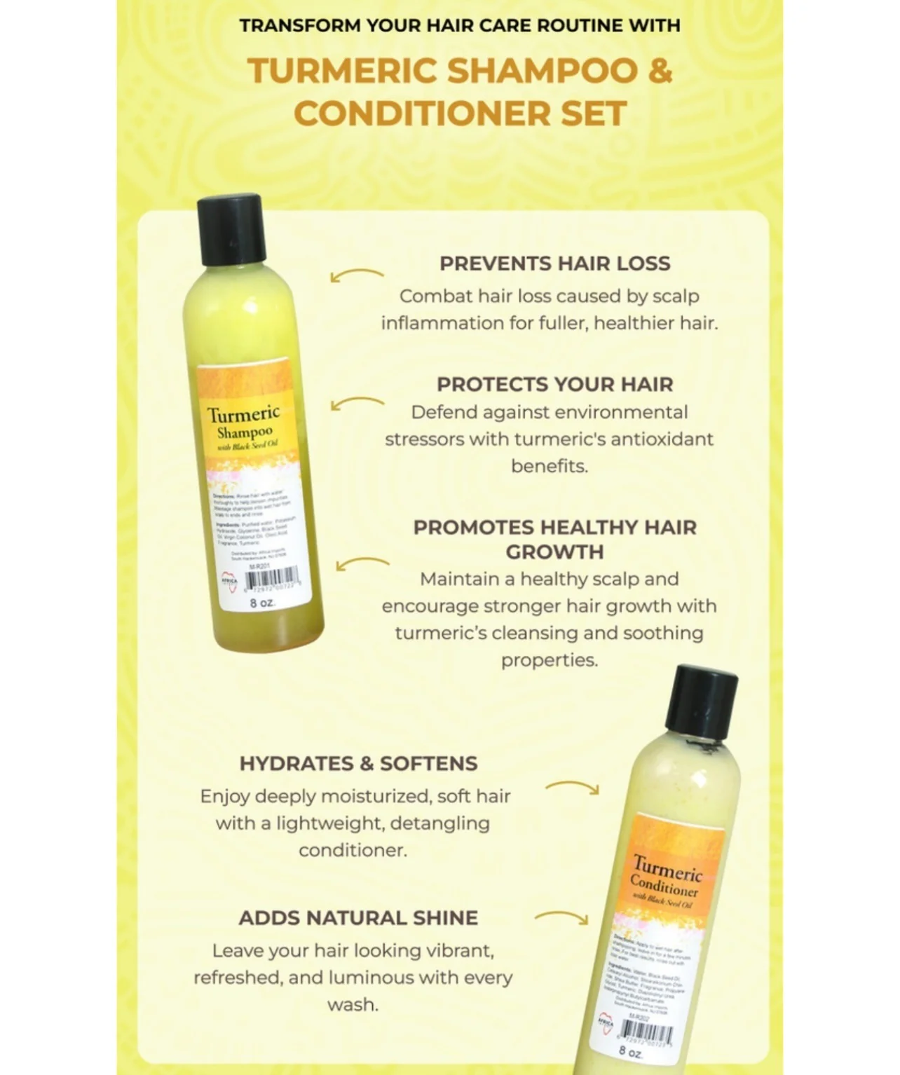 Scalp-Protecting Turmeric Shampoo & Conditioner Set - Image 3