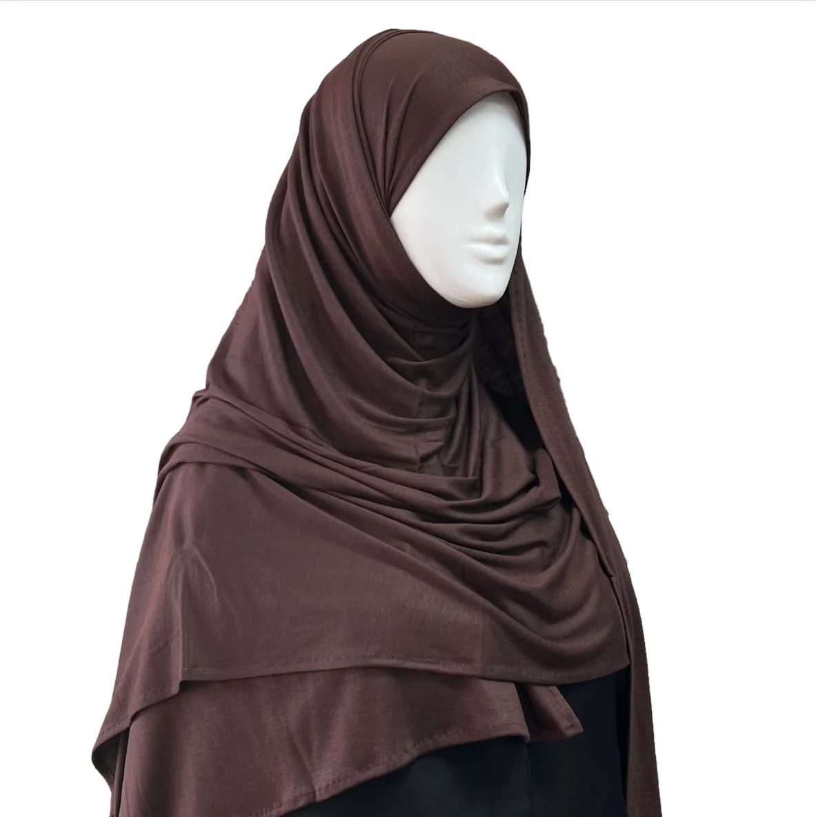 Large Jersey Hijab - Brown